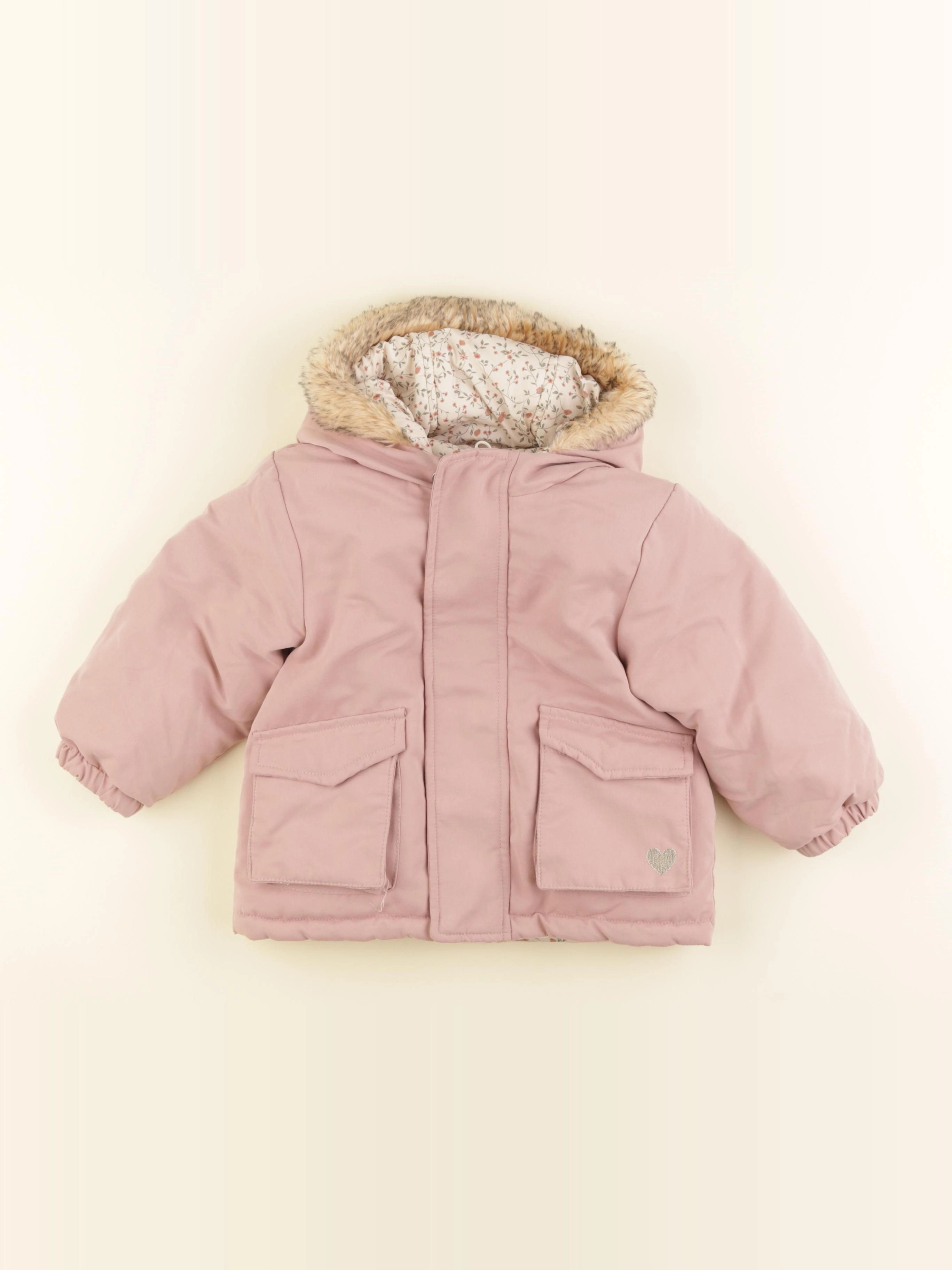 Vertbaudet - doudoune réversible rose - 24 mois