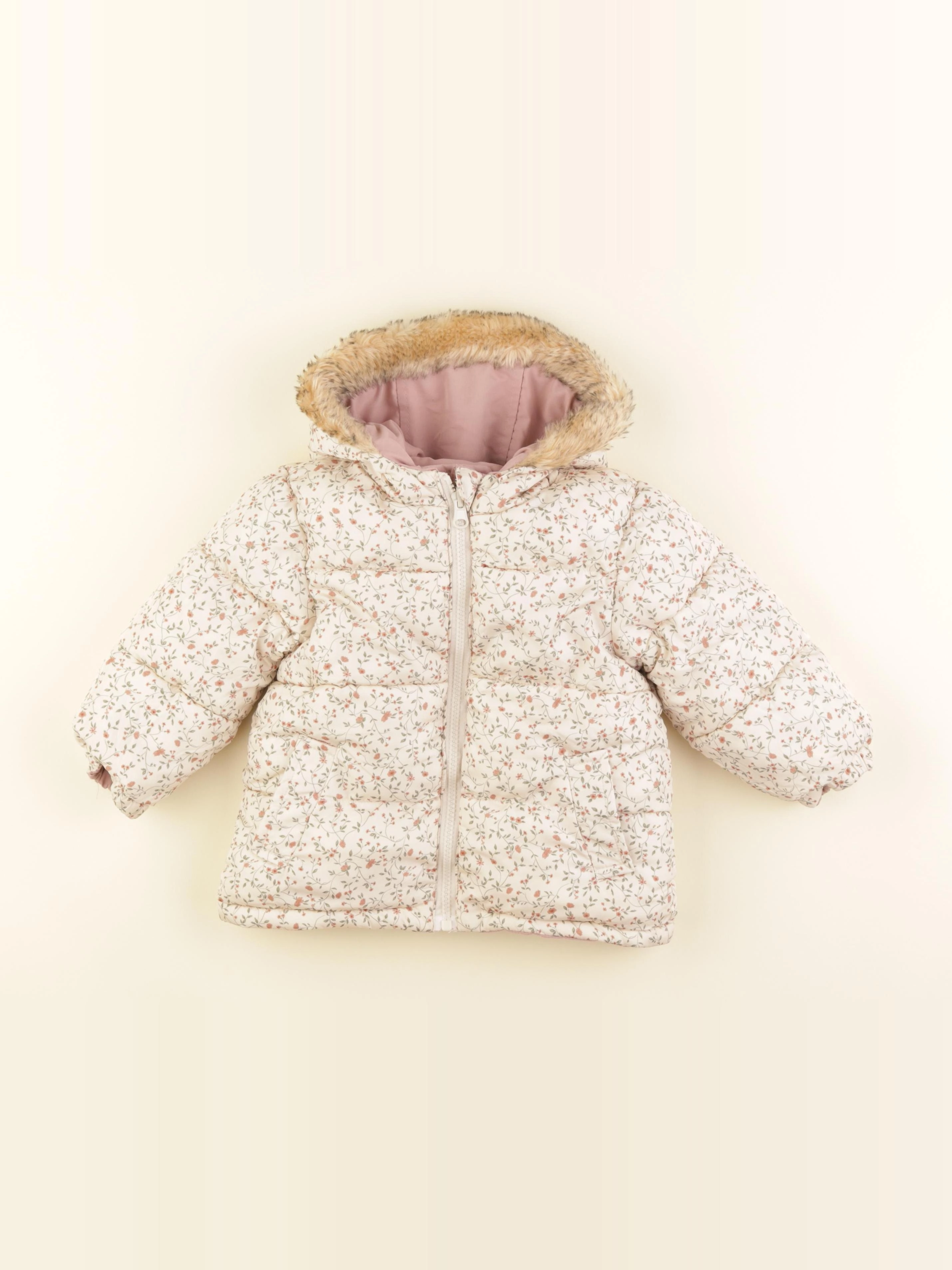 Vertbaudet - doudoune réversible rose - 24 mois