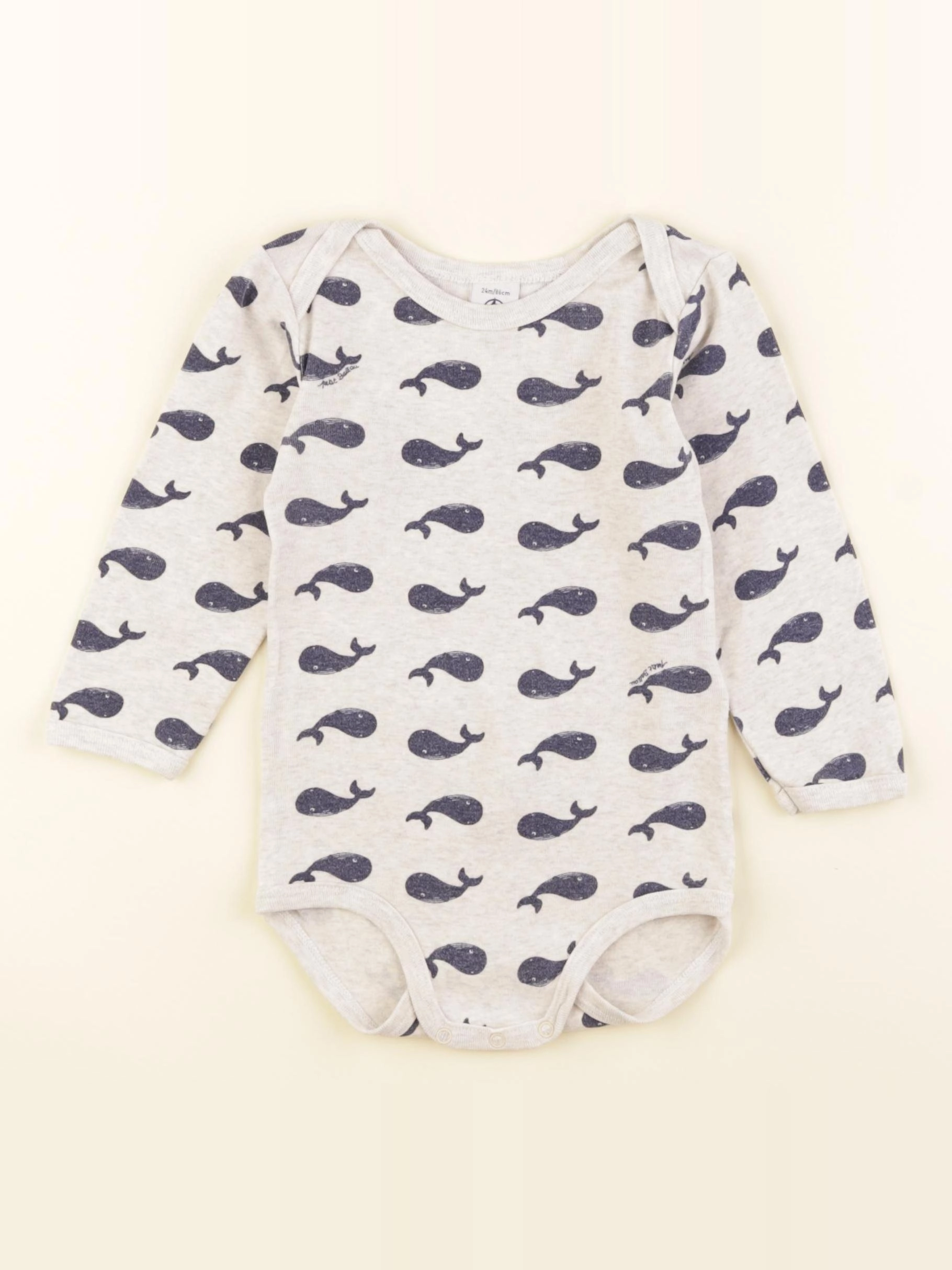 Petit Bateau - body beige - 24 mois