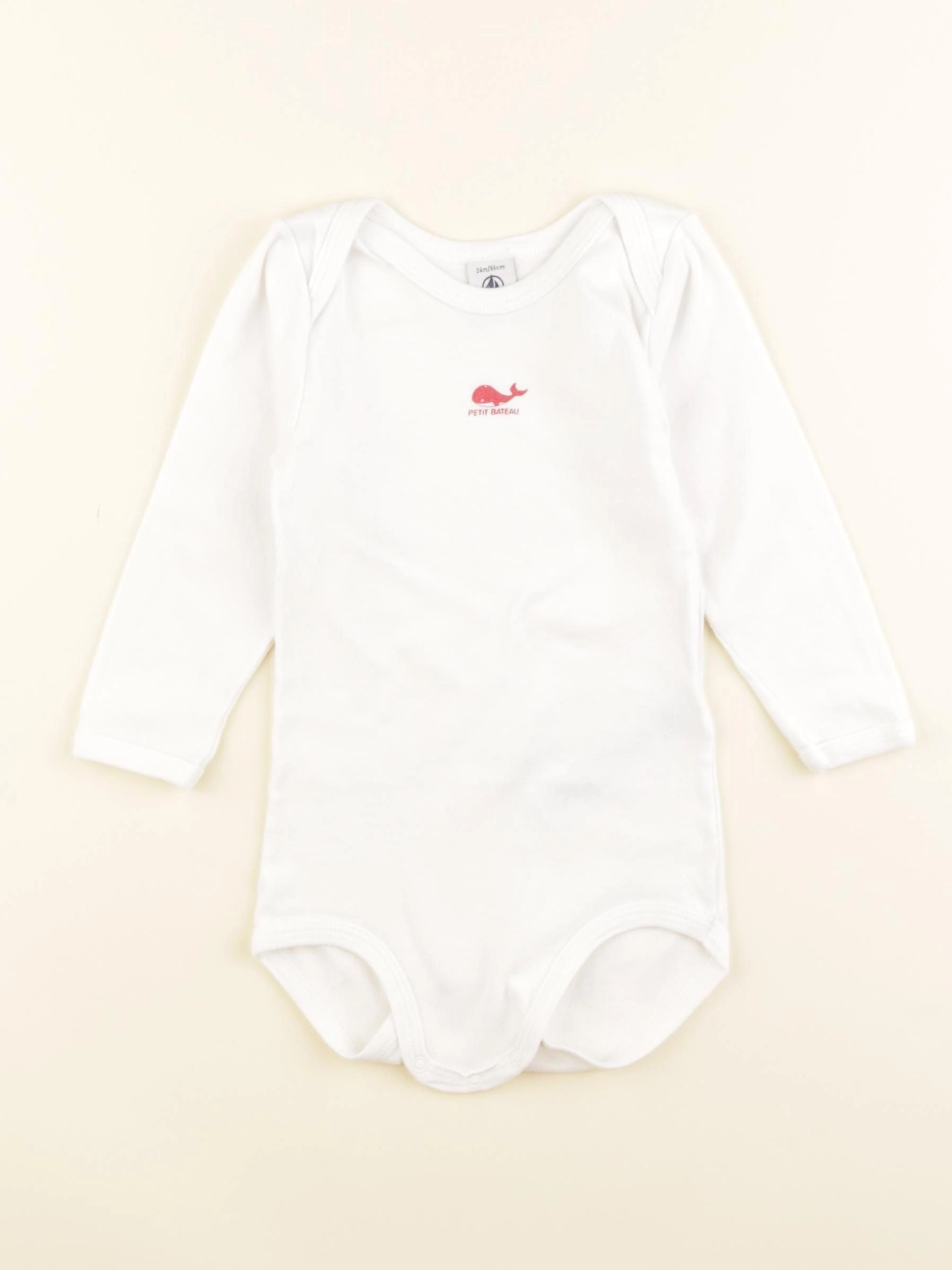 Petit Bateau - body blanc - 24 mois