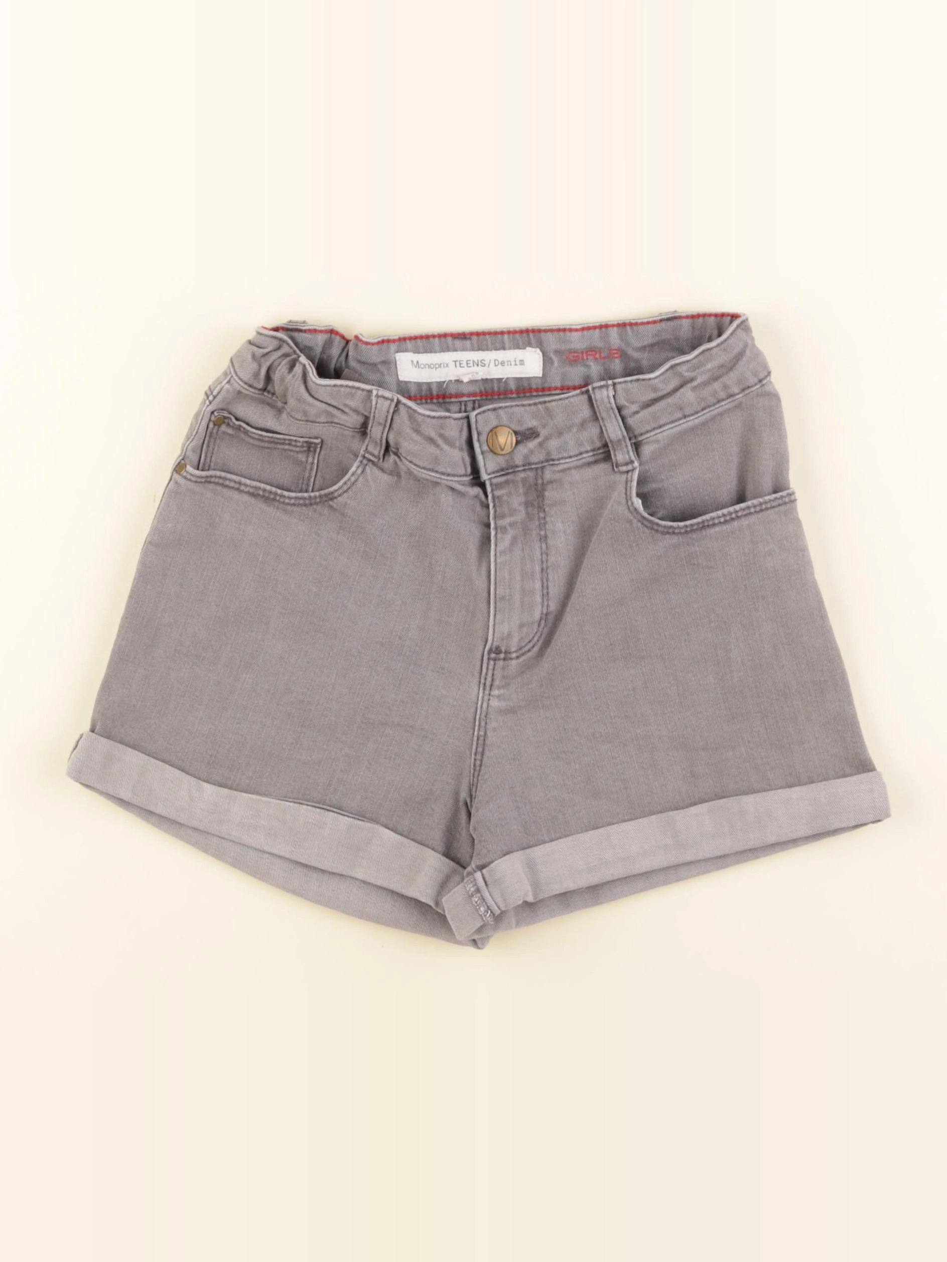 Monoprix - short gris - 12 ans