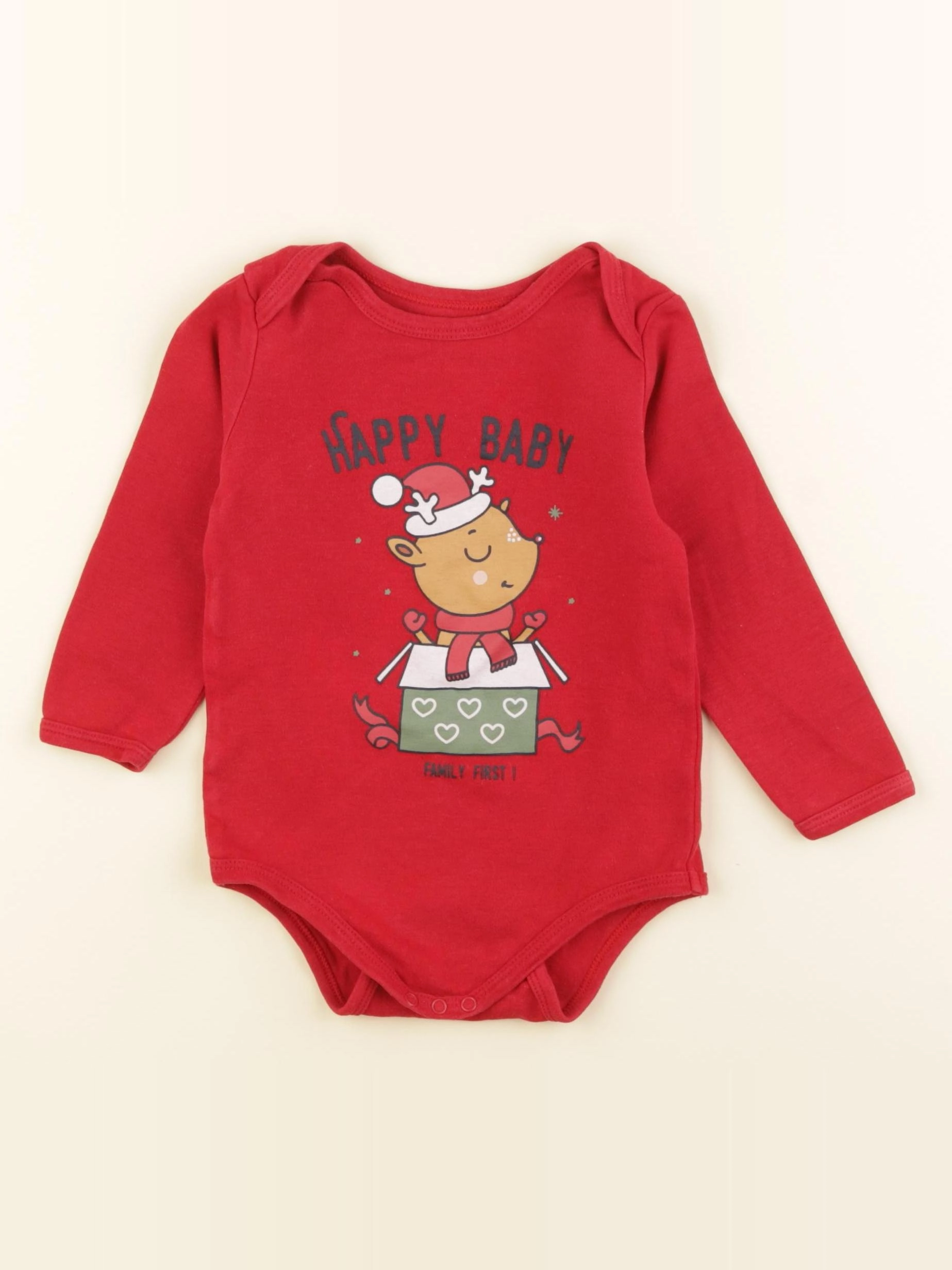 Vertbaudet - body rouge - 24 mois