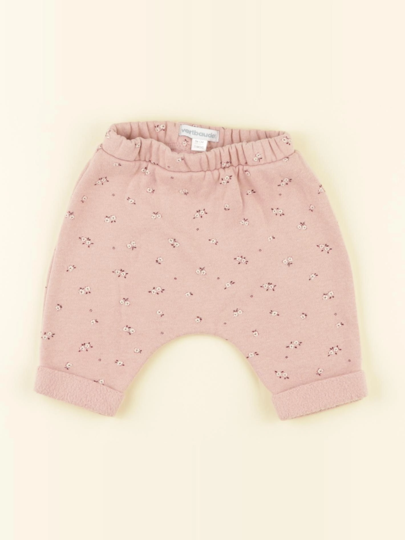 Vertbaudet - pantalon rose - 1 mois