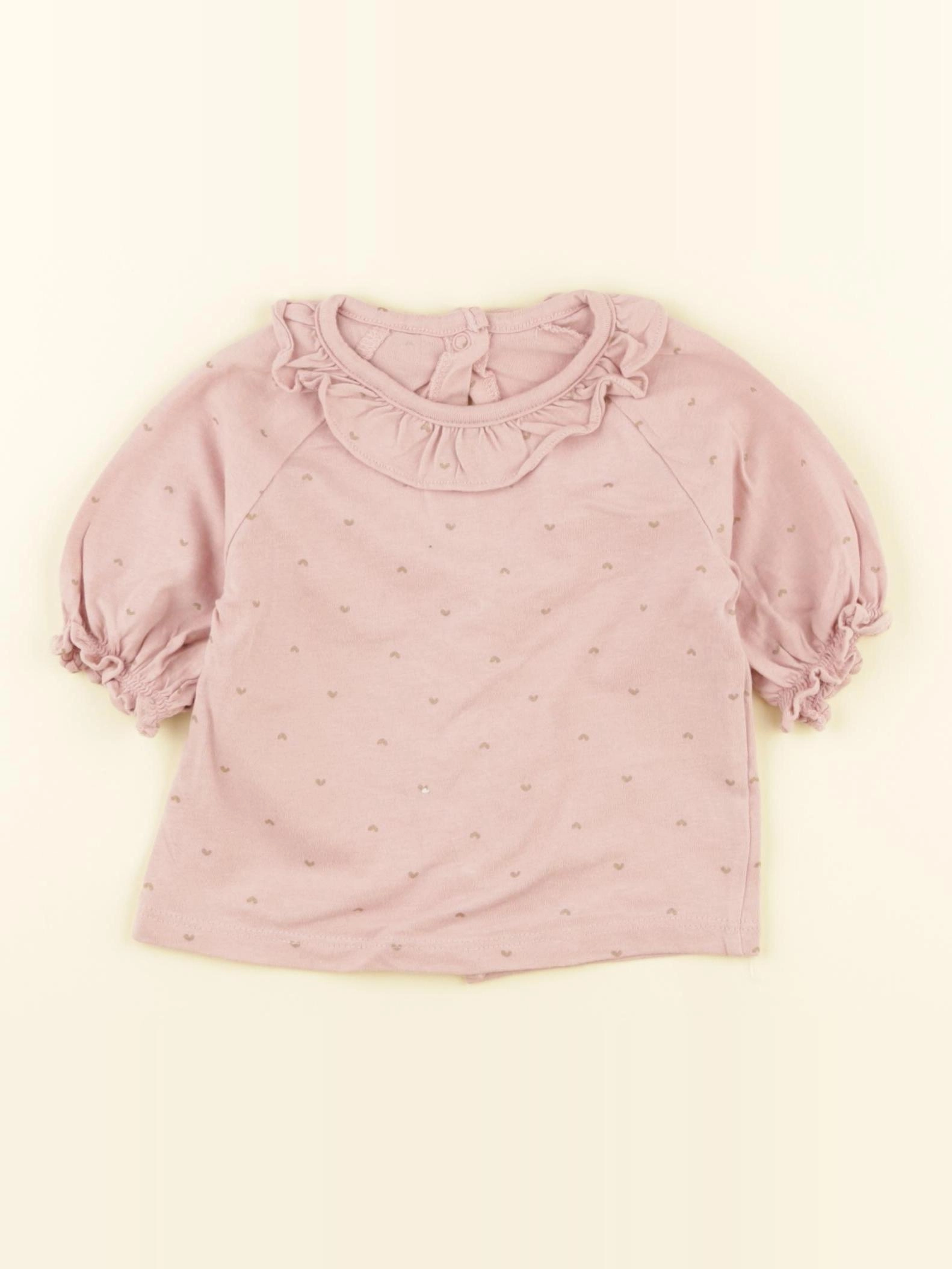Vertbaudet - tee-shirt rose - 9 mois