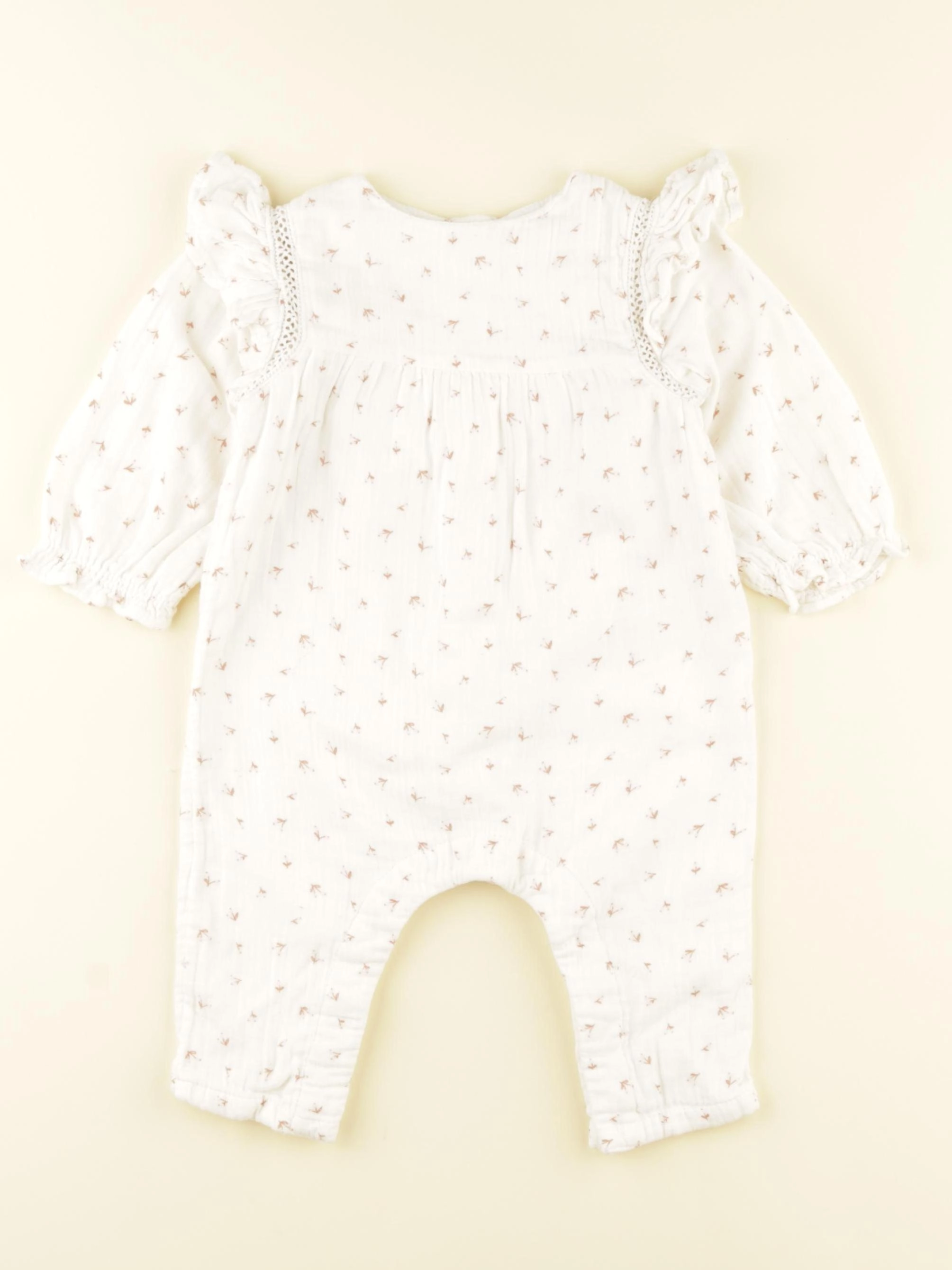 Vertbaudet - combinaison blanc - 6 mois