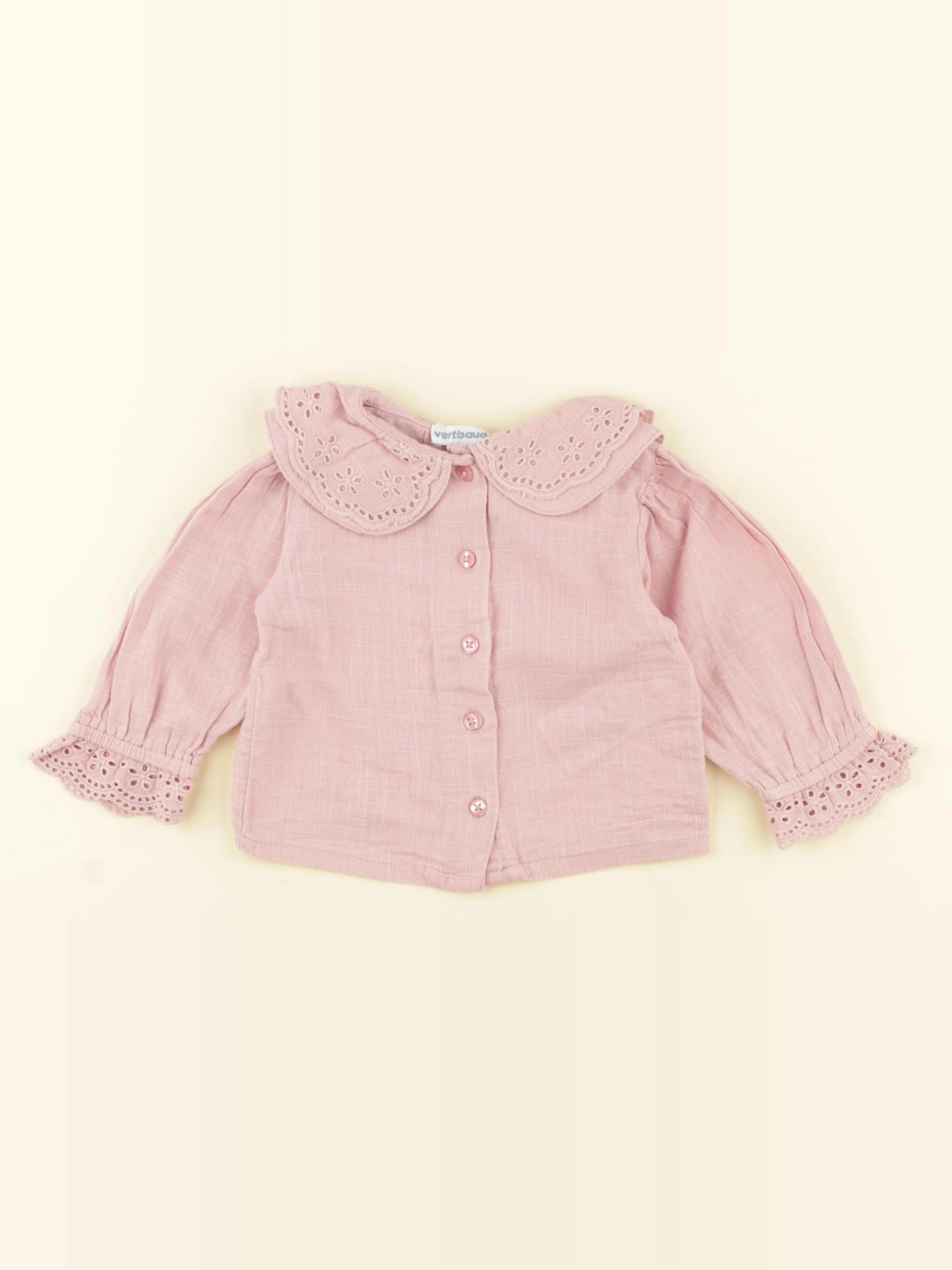 Vertbaudet - blouse rose - 3 mois