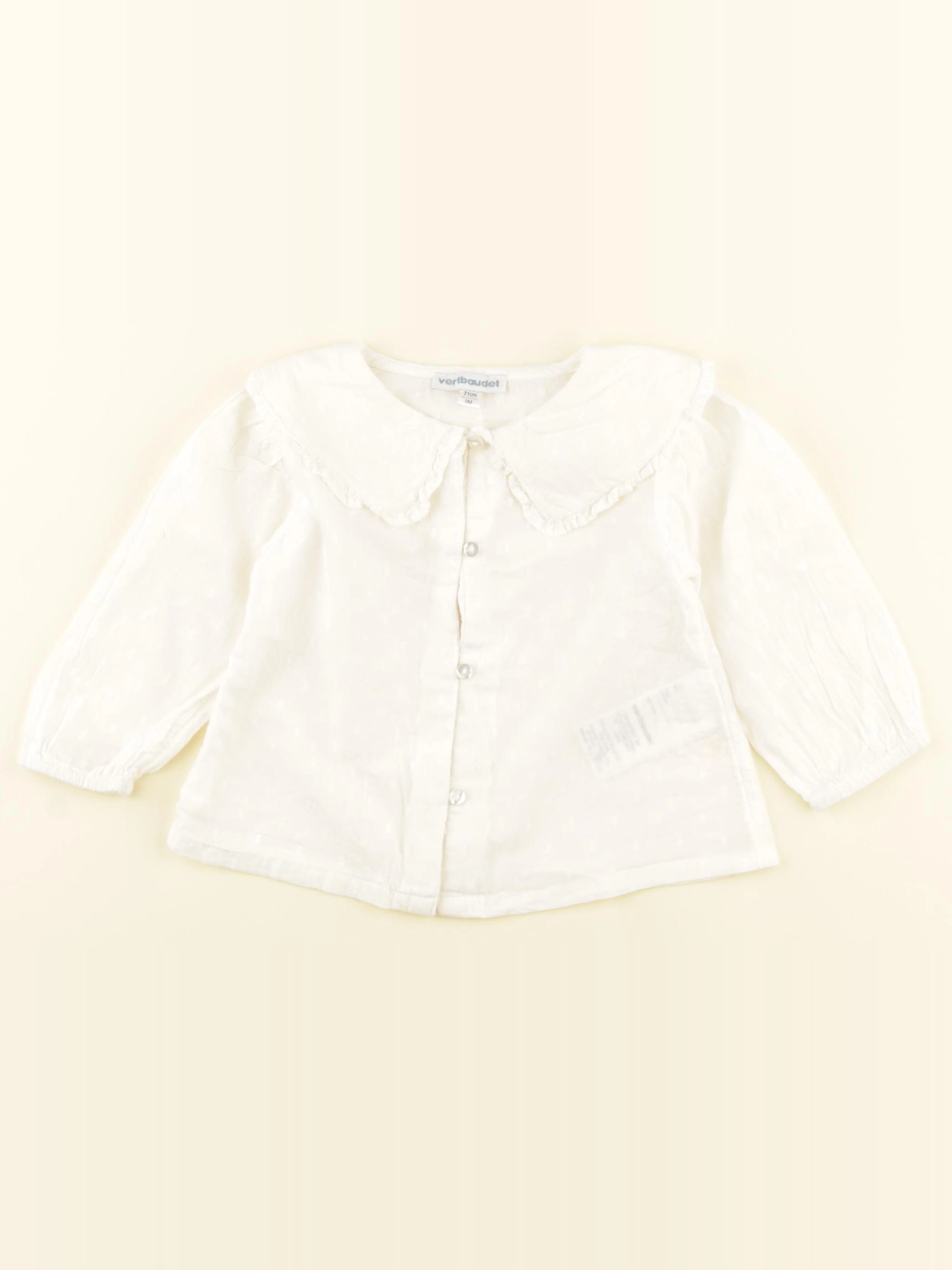 Vertbaudet - blouse blanc - 9 mois