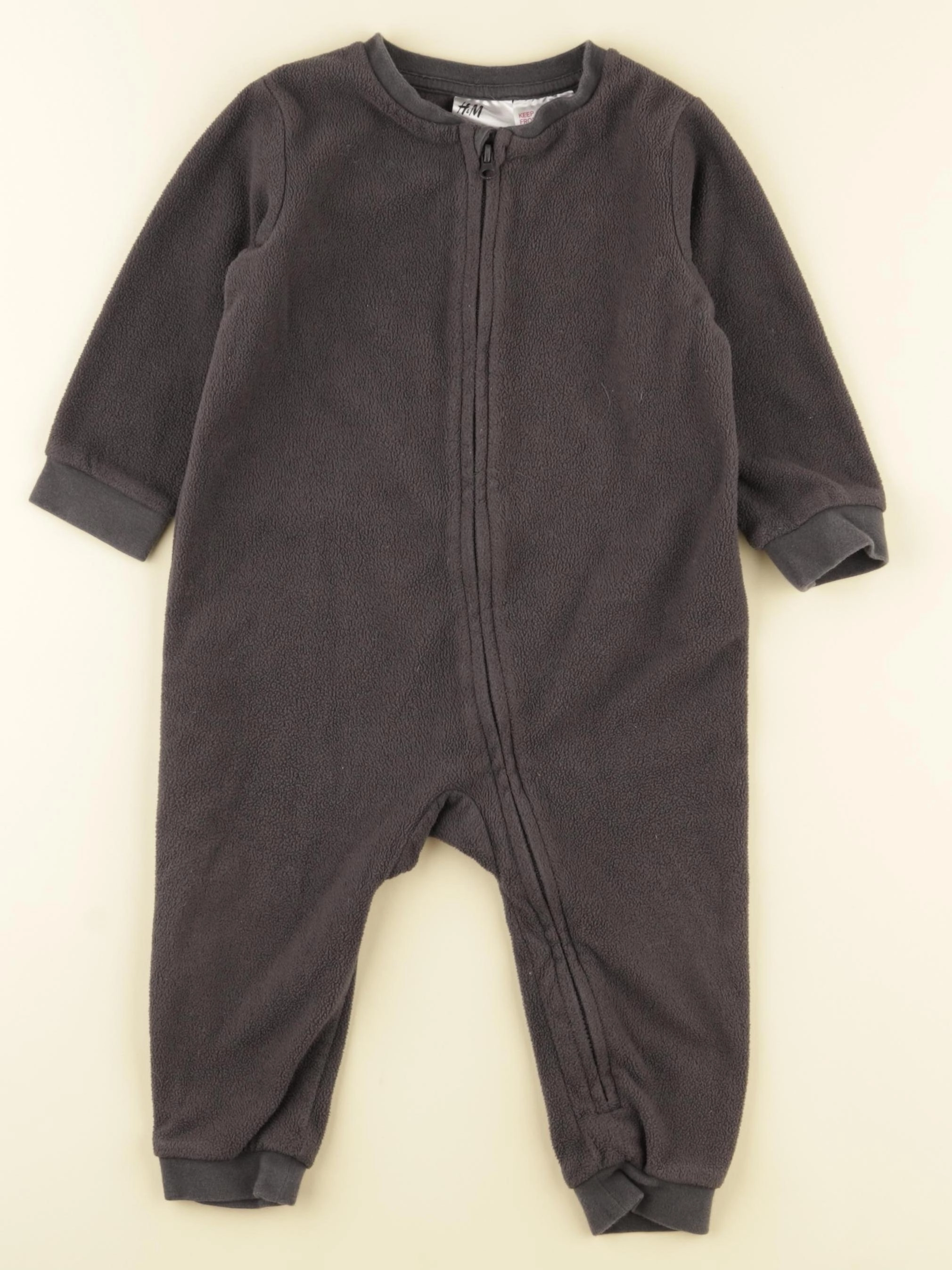 H&M - combinaison polaire gris - 9/12 mois