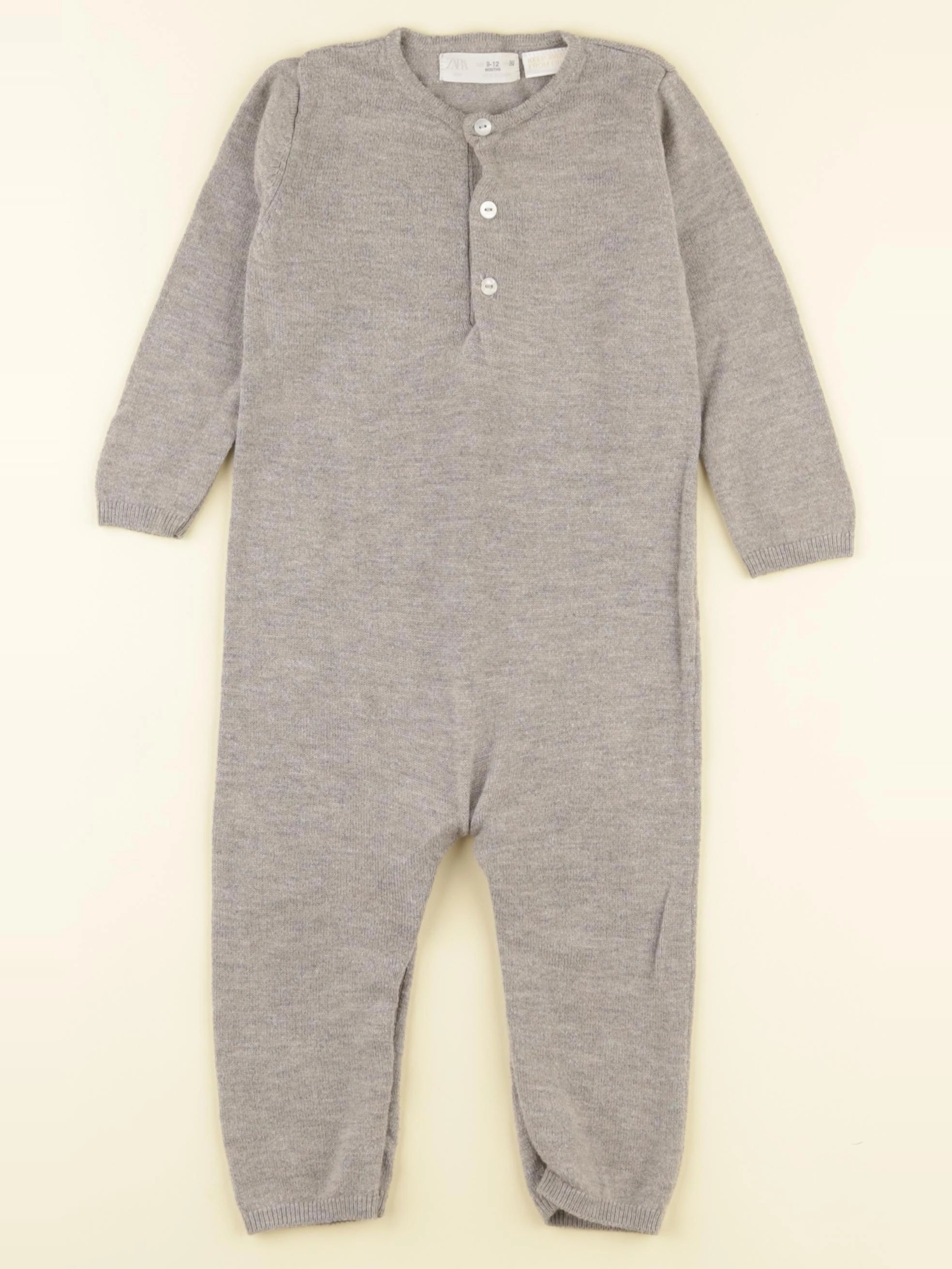 Zara - combinaison gris - 9/12 mois