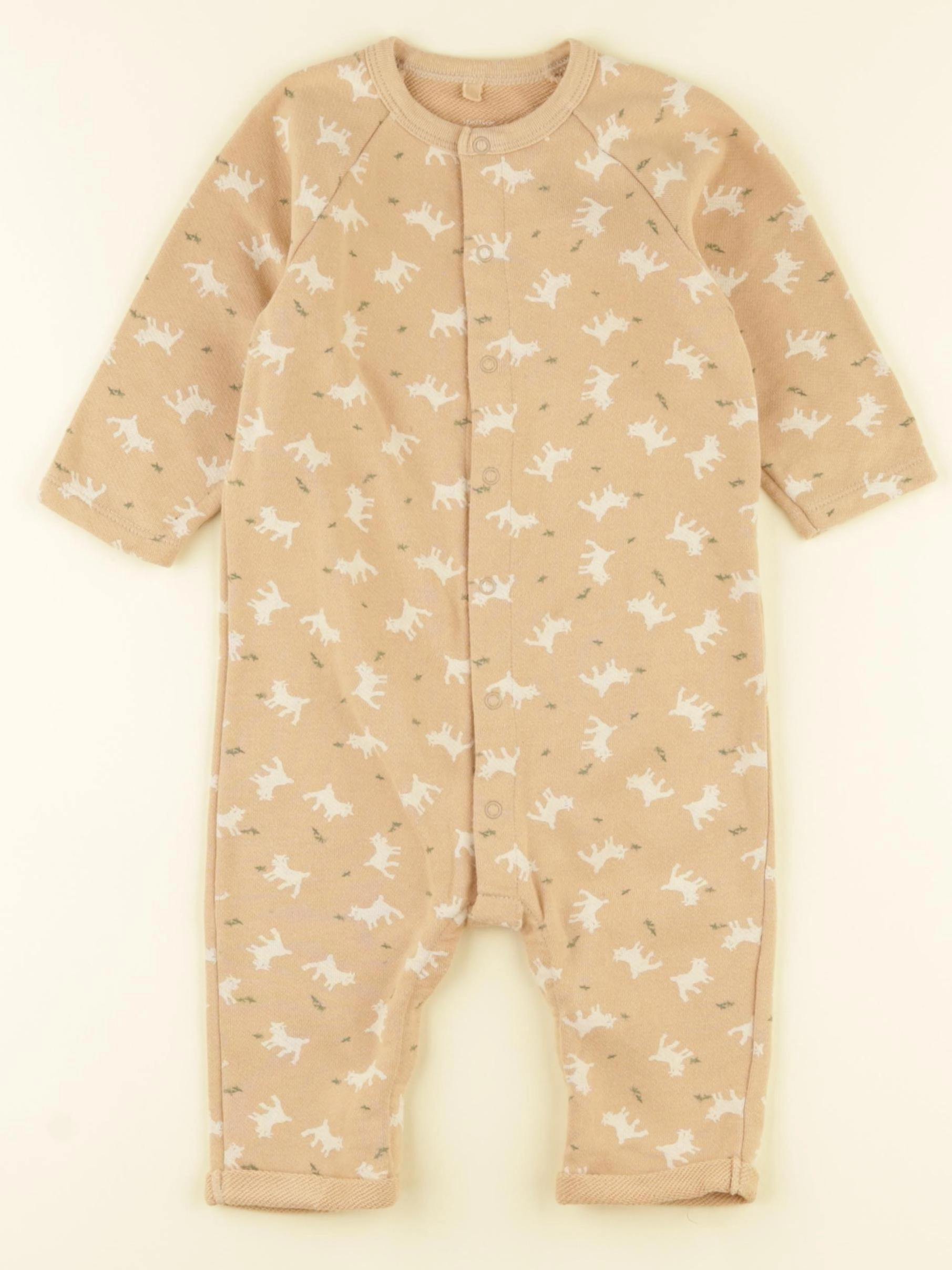 Petit Bateau - combinaison beige - 12 mois