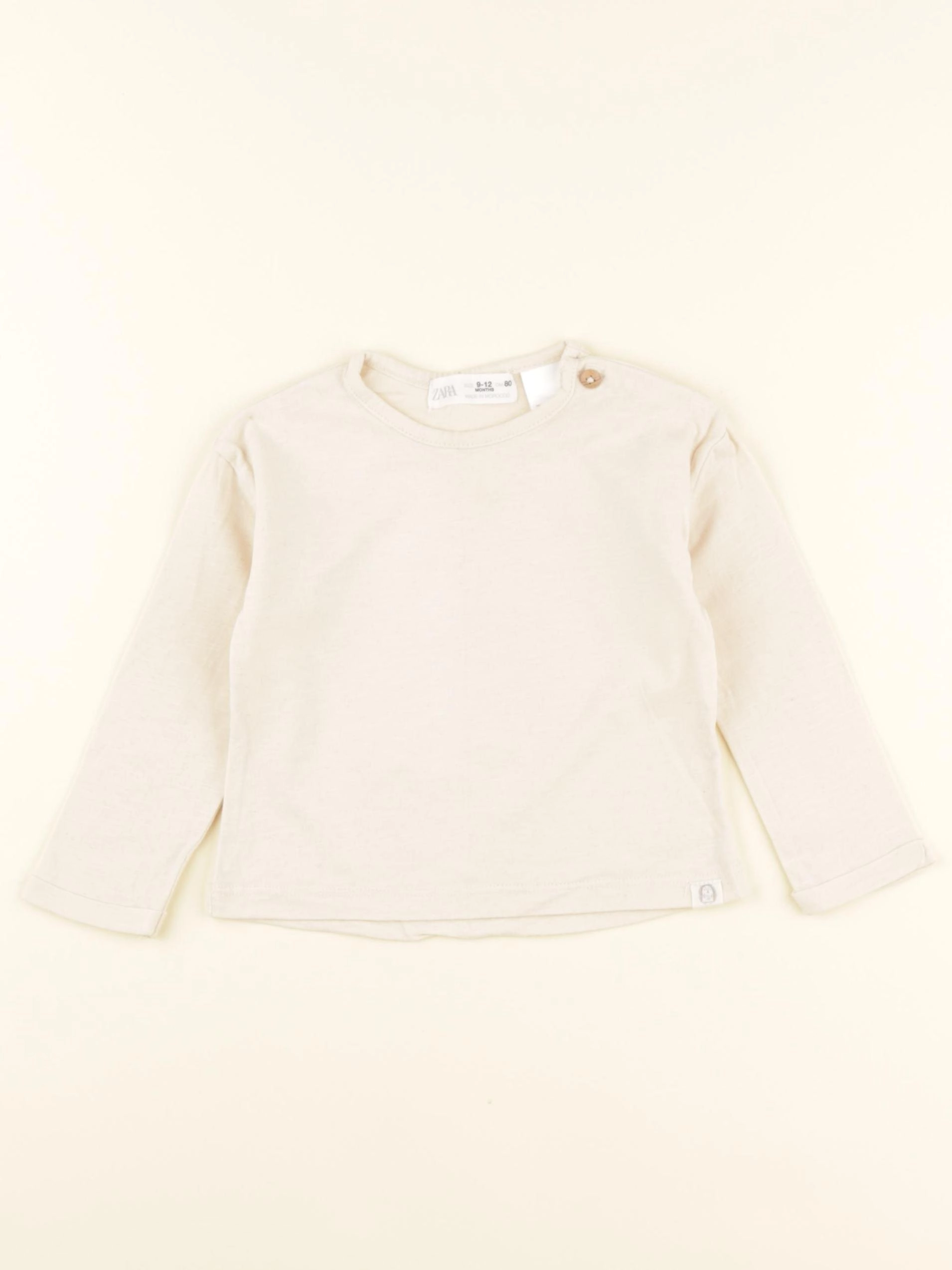 Zara - tee-shirt beige - 9/12 mois