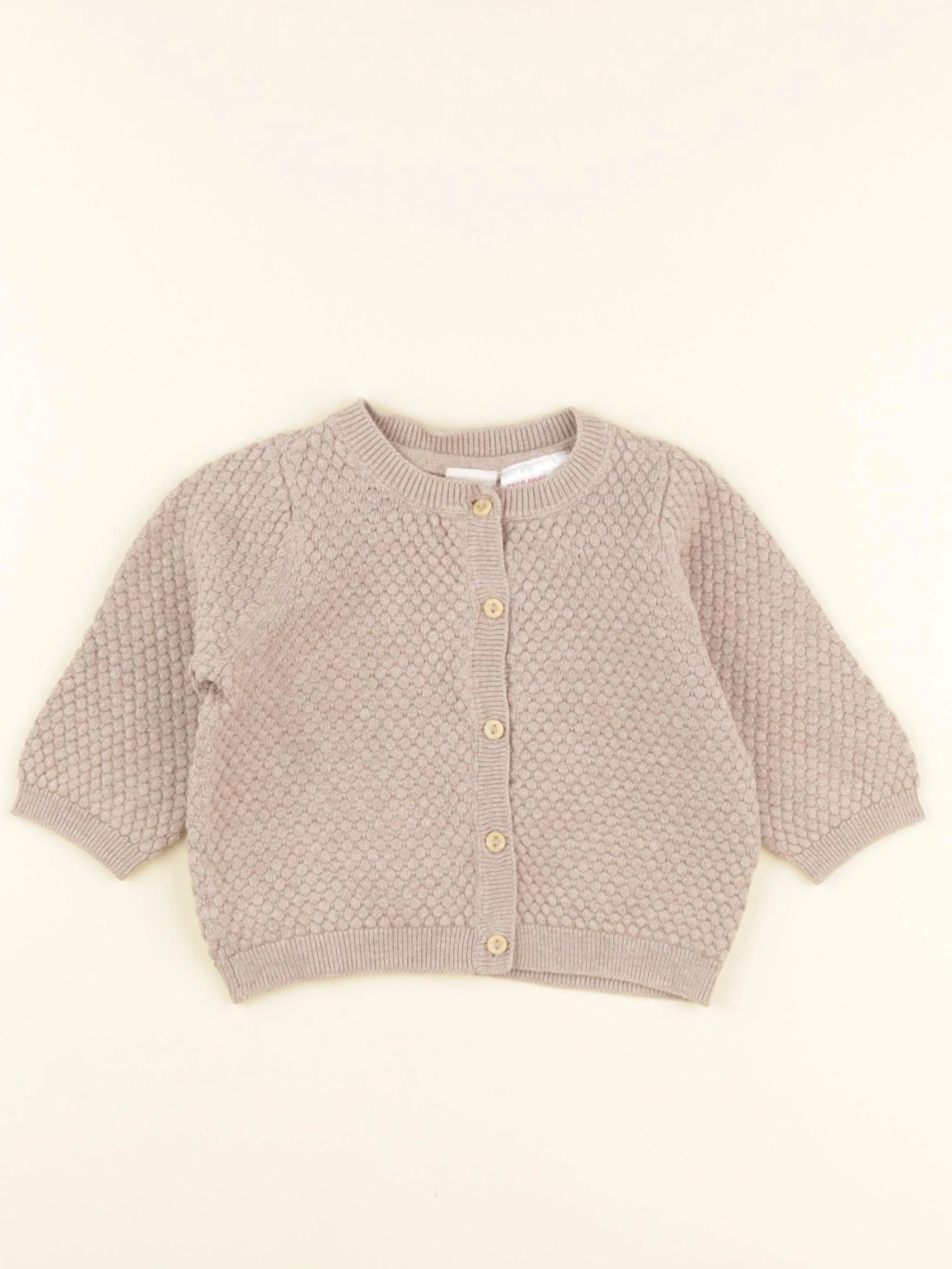 H&M - gilet marron - 2/4 mois