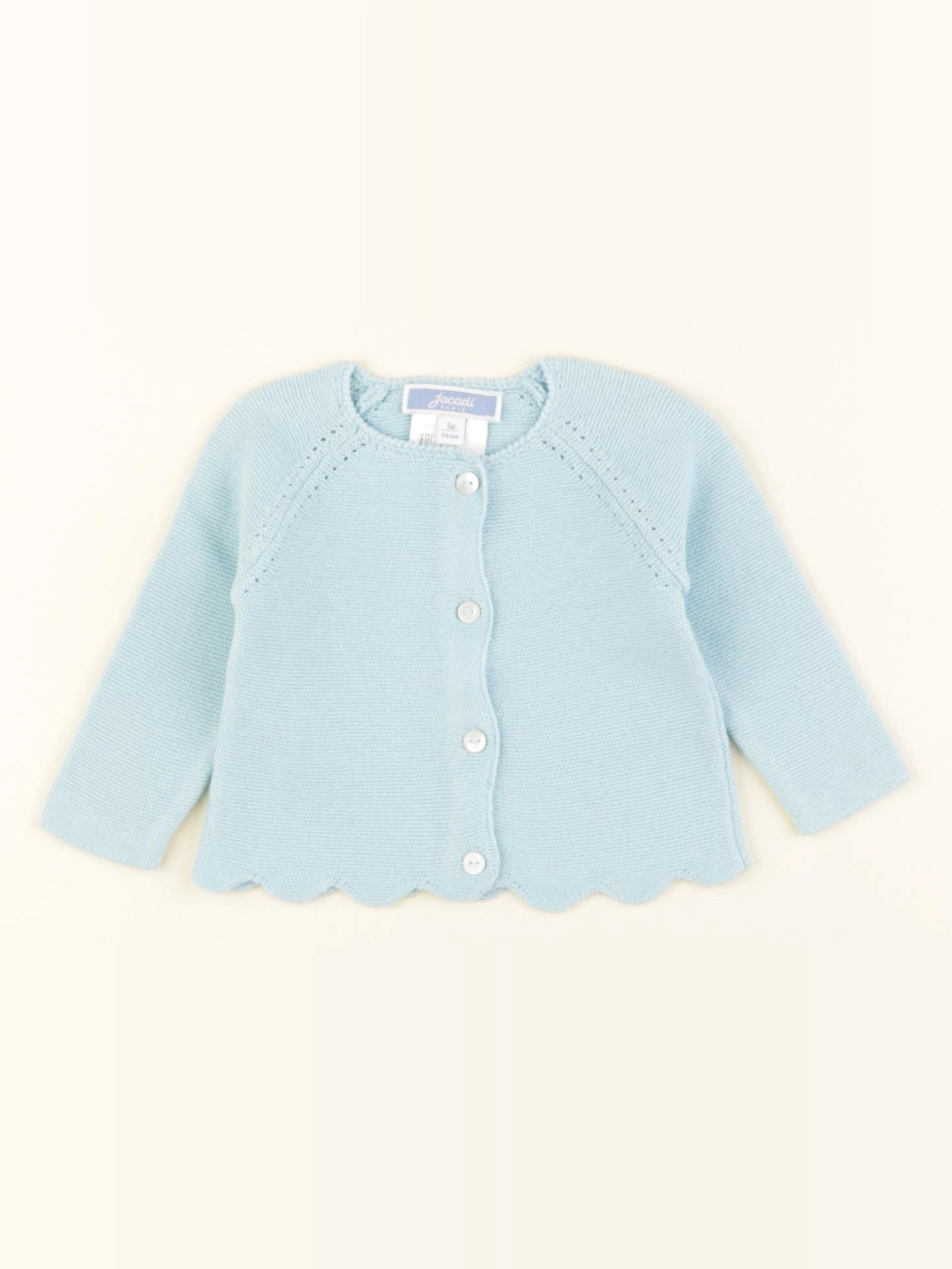 Jacadi - gilet bleu - 1 mois