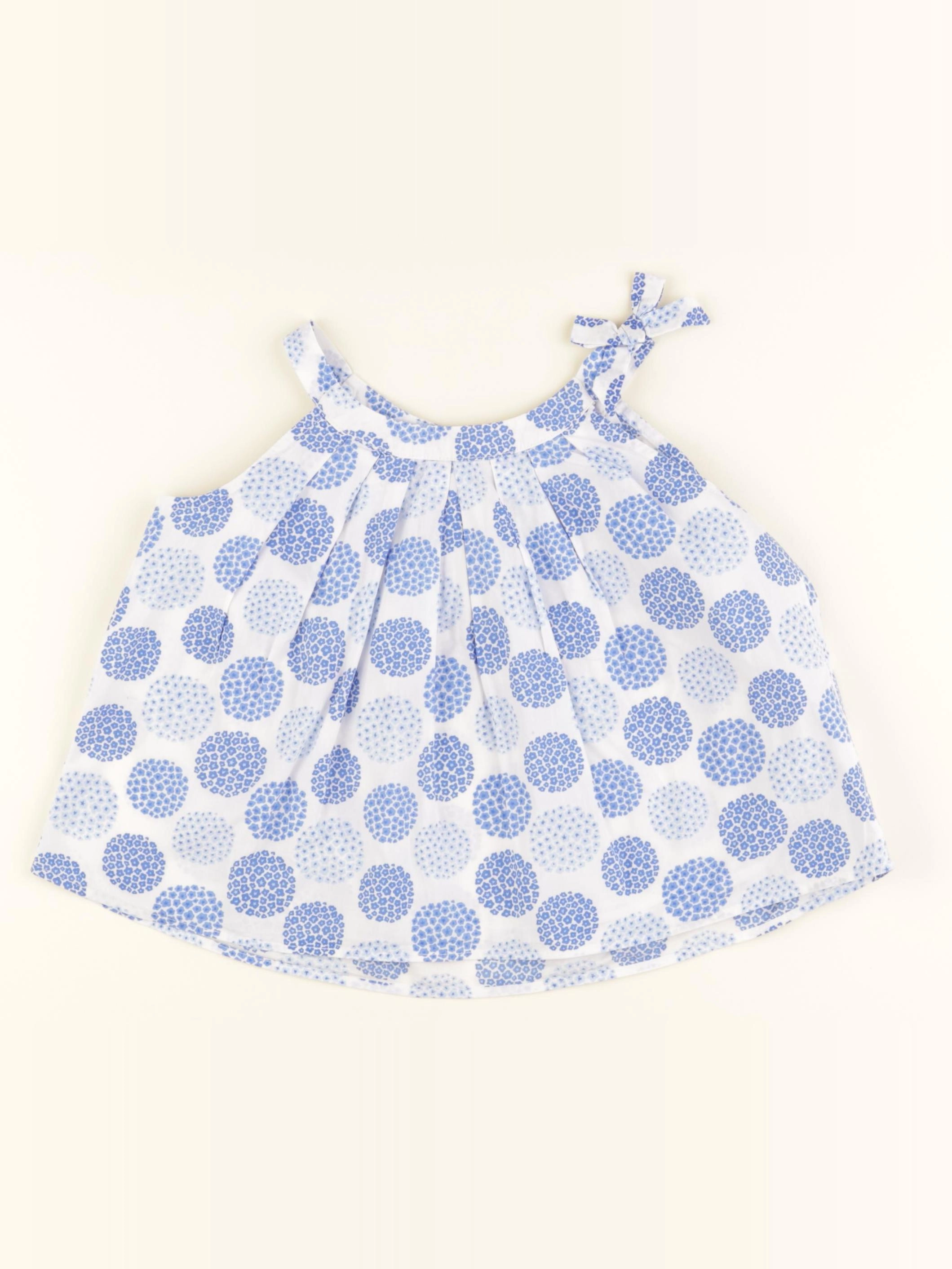 Jacadi - blouse blanc, bleu - 5 ans