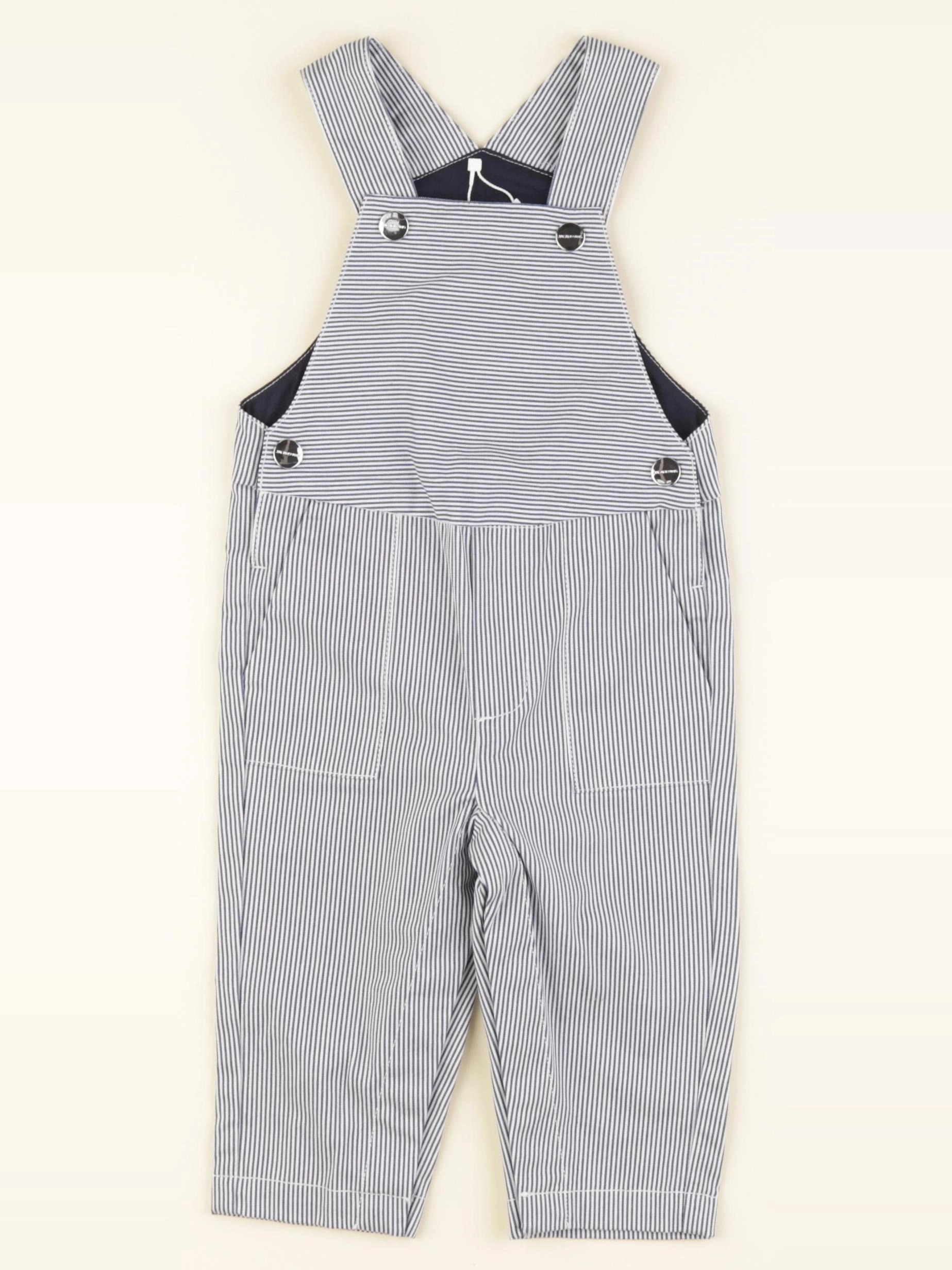 Jacadi - salopette bleu, blanc - 12 mois