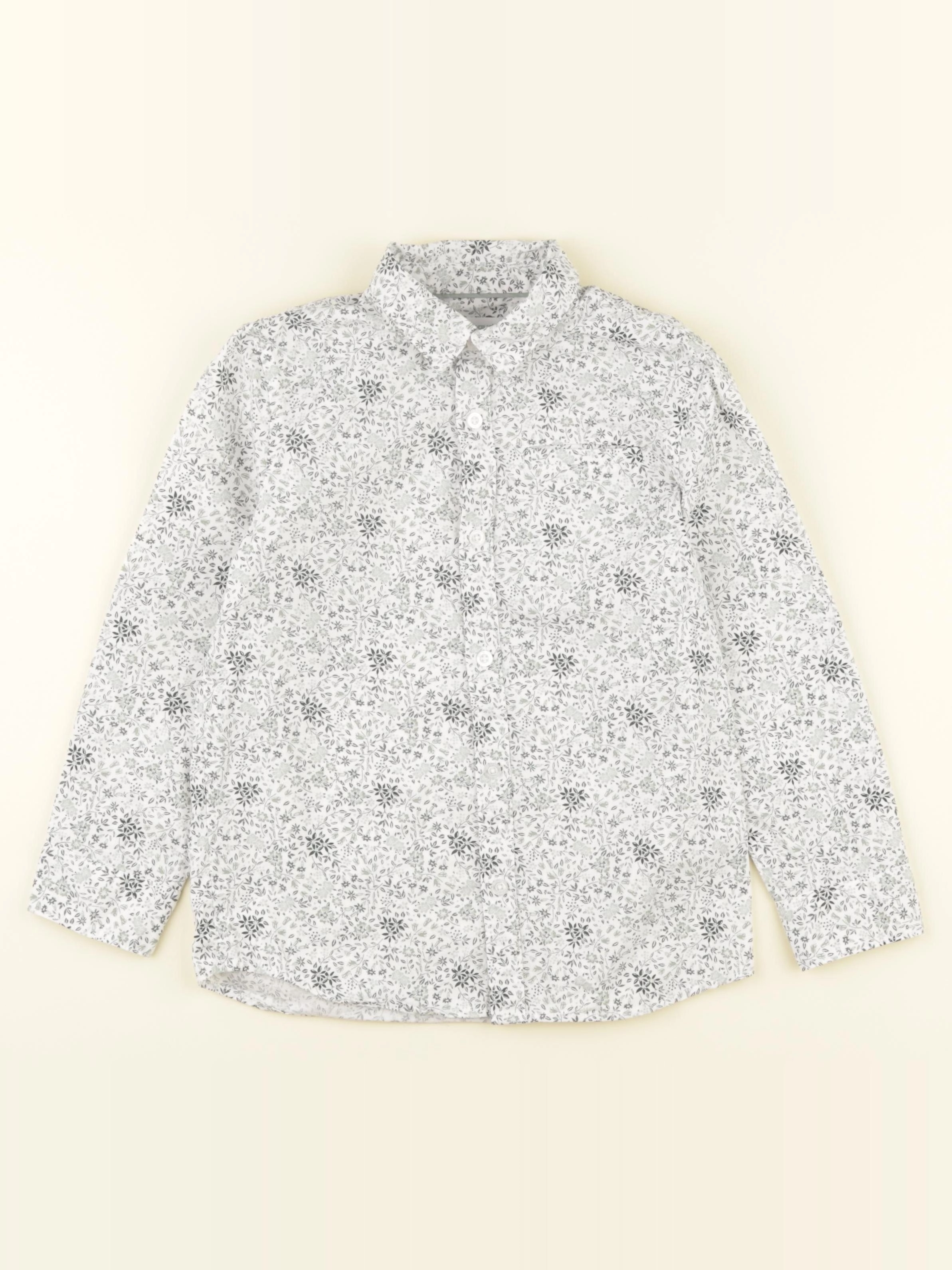 Vertbaudet - chemise blanc, vert - 6 ans