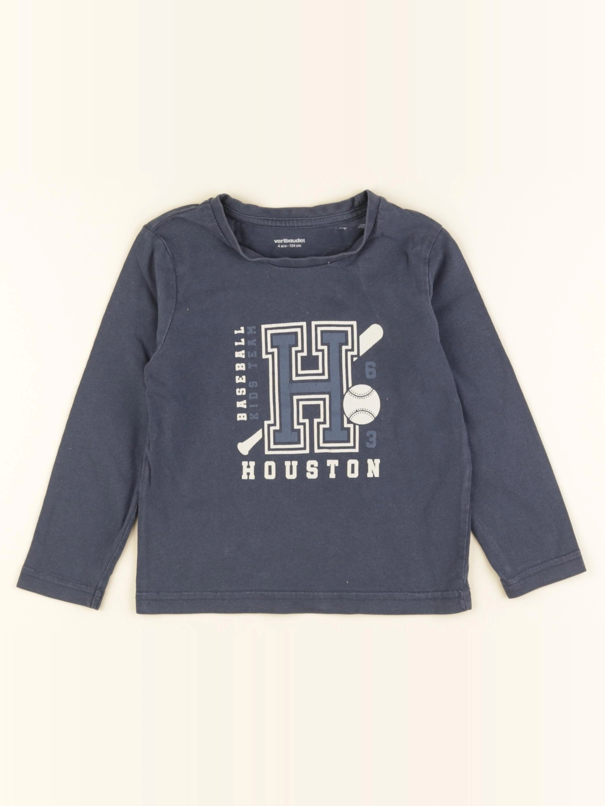 Vertbaudet - tee-shirt bleu - 4 ans