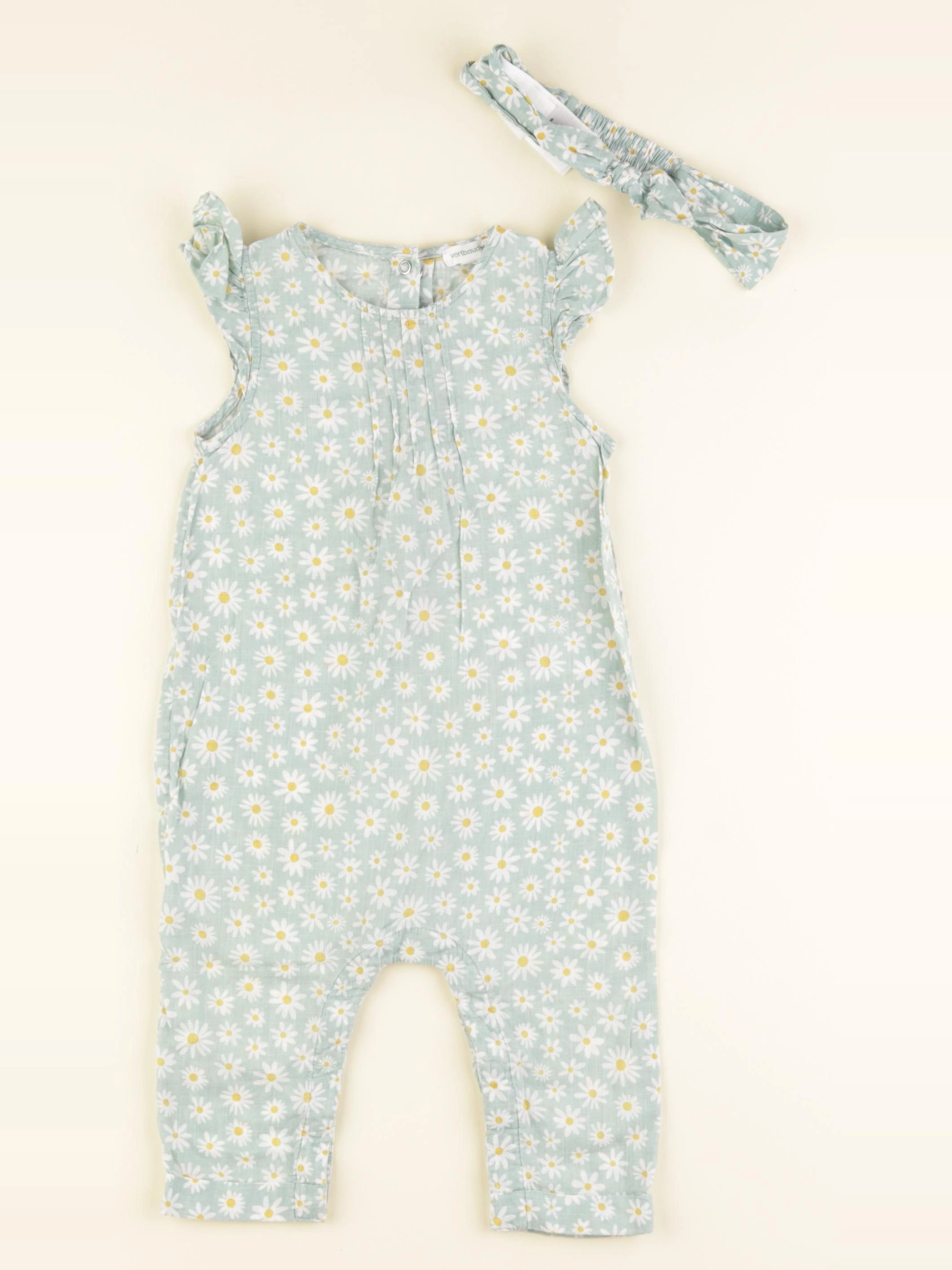 Vertbaudet - combinaison vert - 12 mois