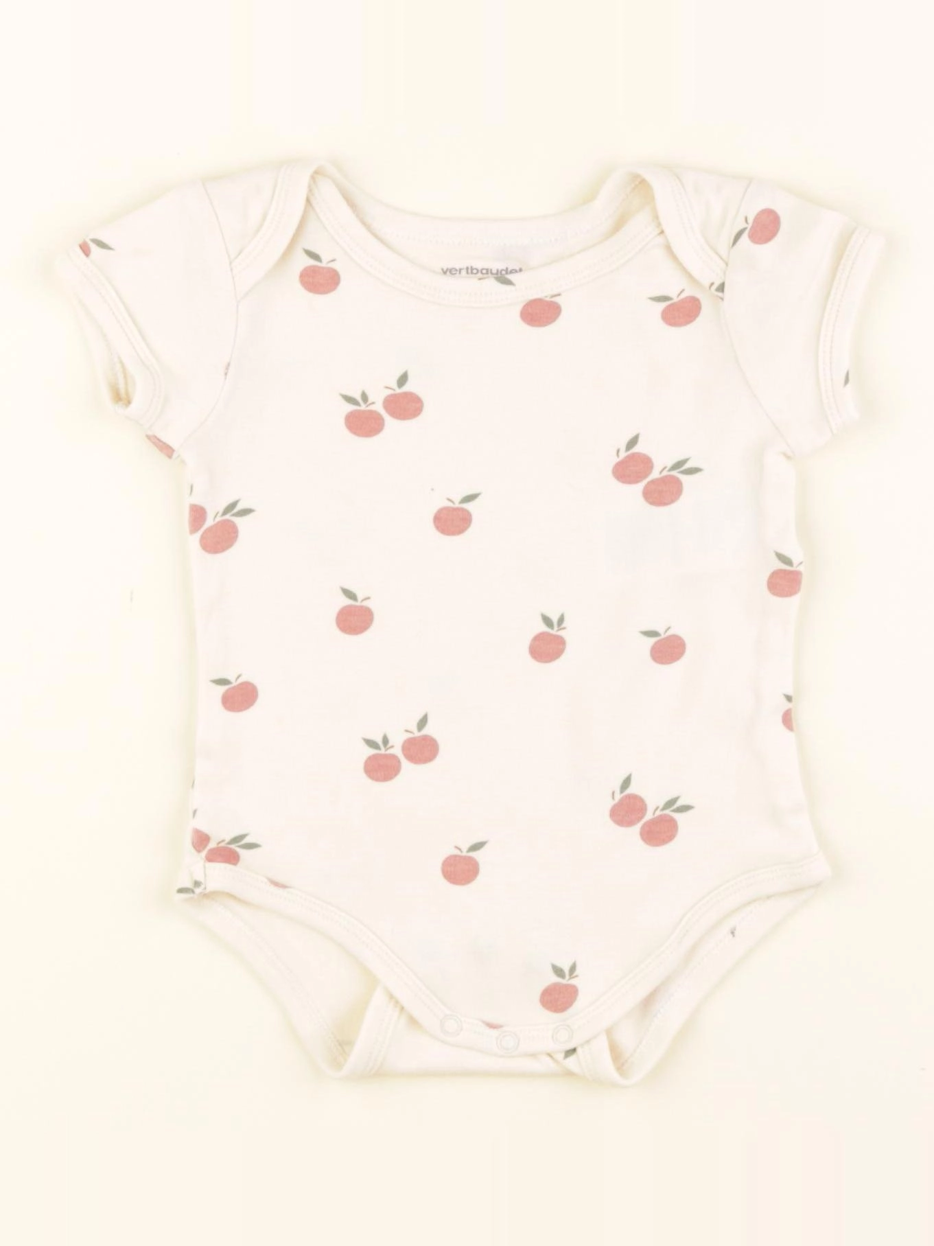 Vertbaudet - body rose, beige - 12 mois