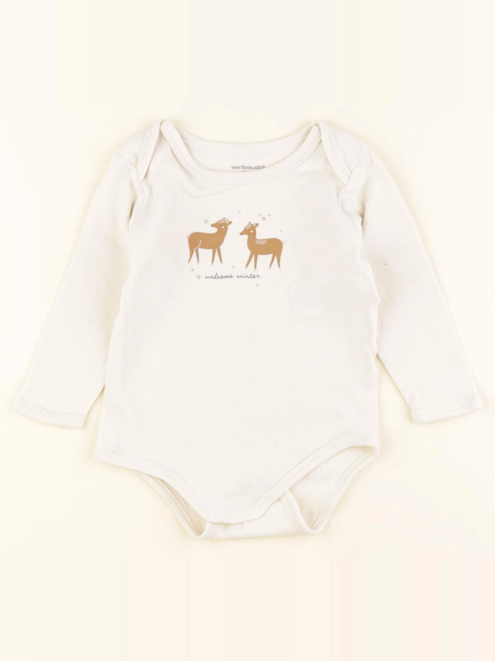 Vertbaudet - body beige - 18 mois