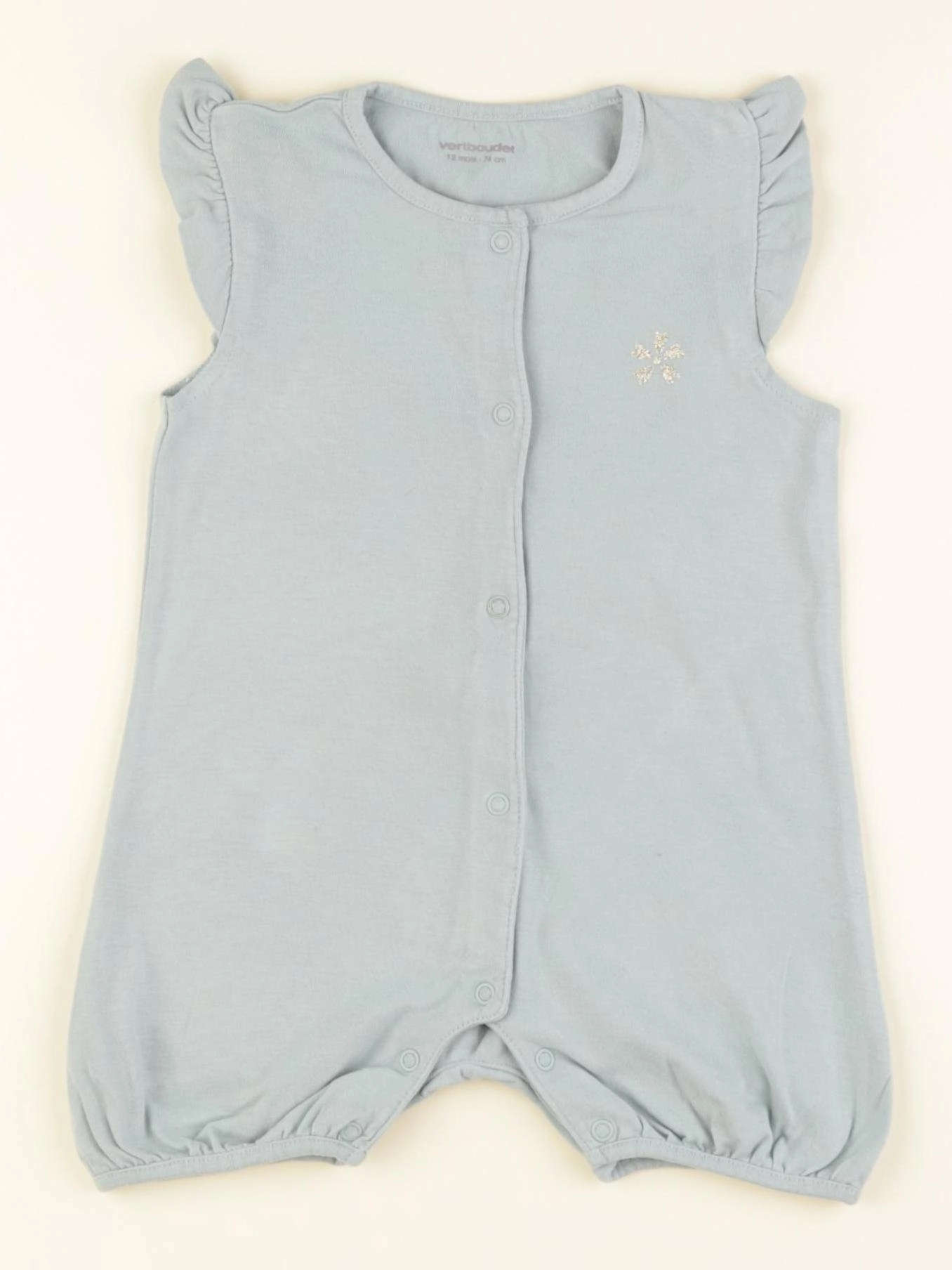 Vertbaudet - pyjama coton vert - 12 mois