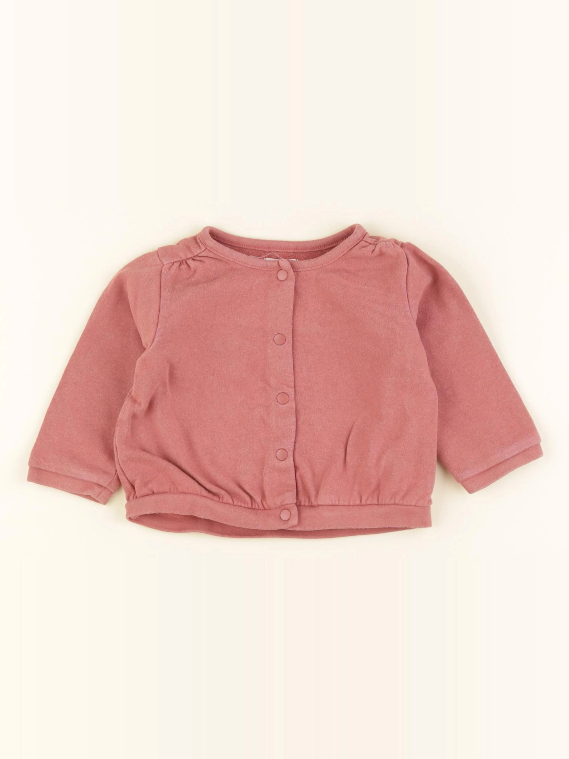 Vertbaudet - sweat rose - 12 mois