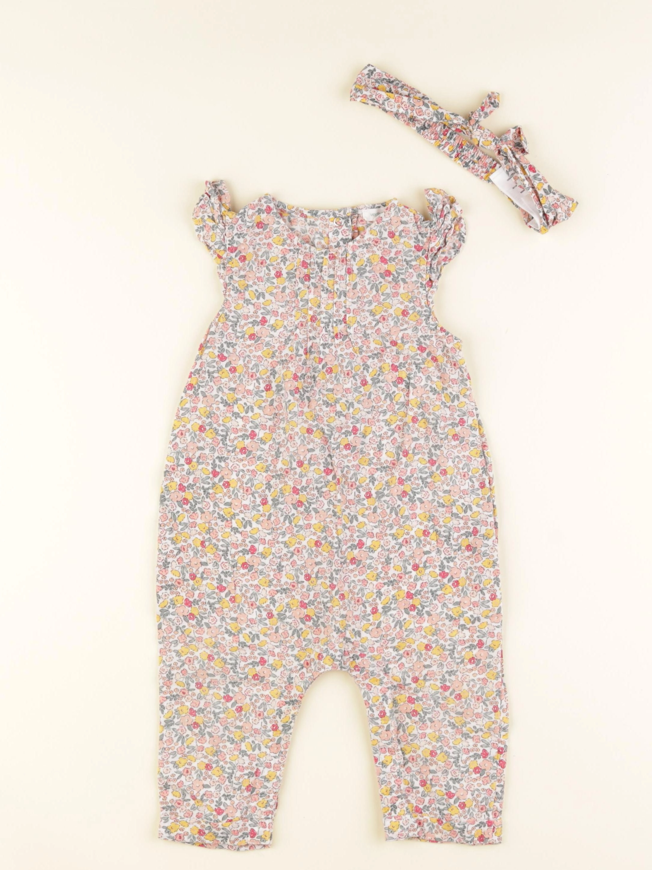 Vertbaudet - combinaison multicolore - 12 mois