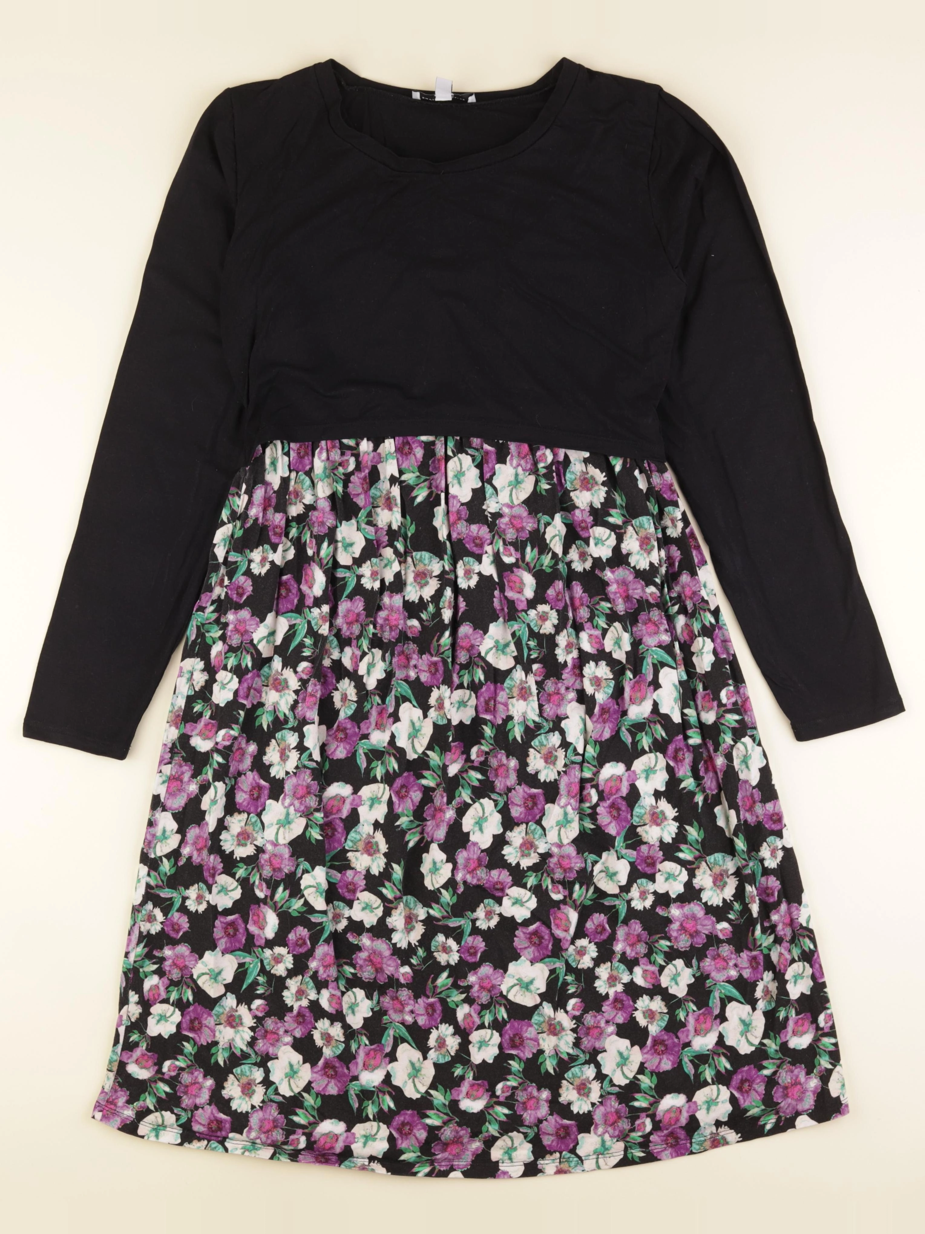 Envie de fraise - robe grossesse, allaitement noir, violet - 40 à 42