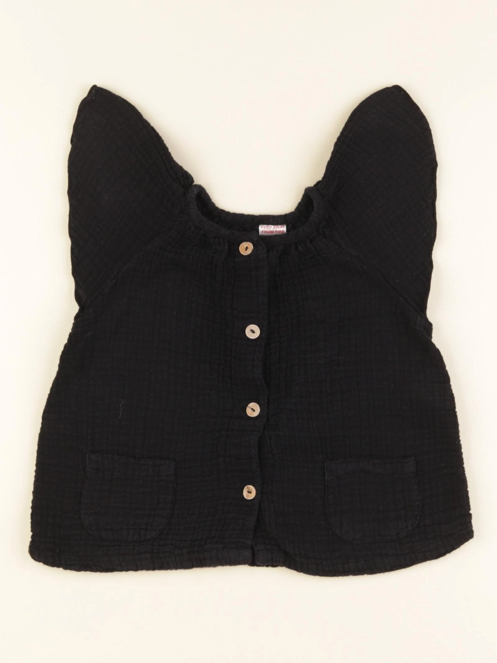 Zara - blouse noir - 18/24 mois