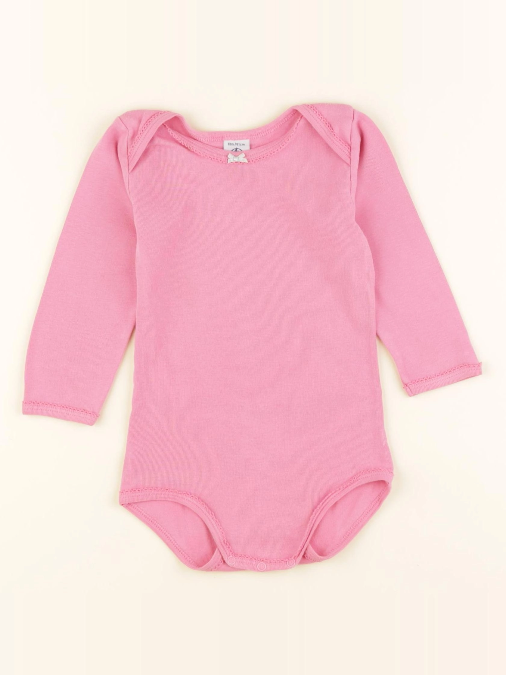 Petit Bateau - body rose - 18 mois