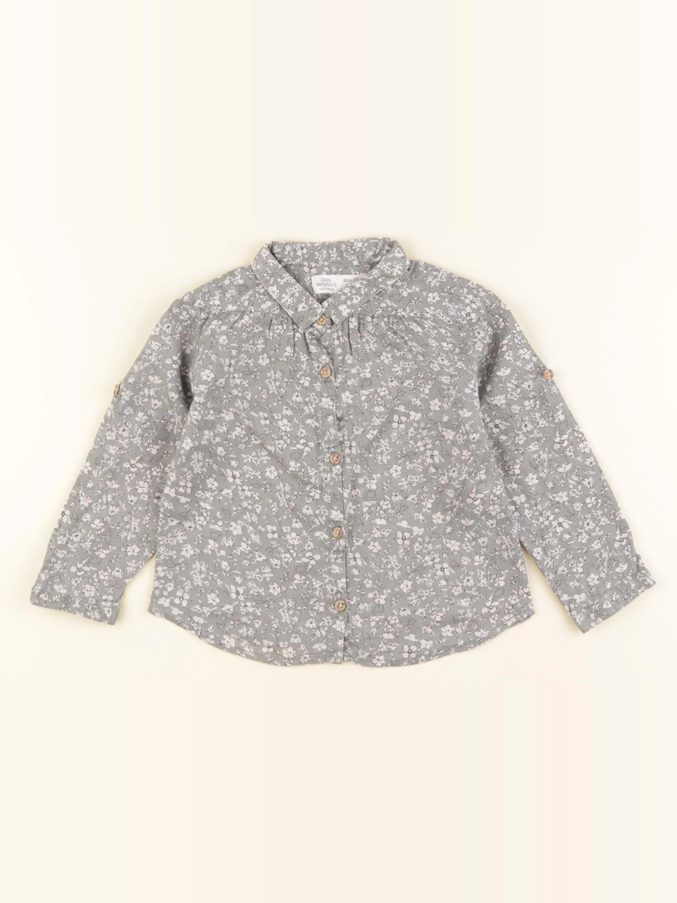 Zara - blouse vert - 18/24 mois