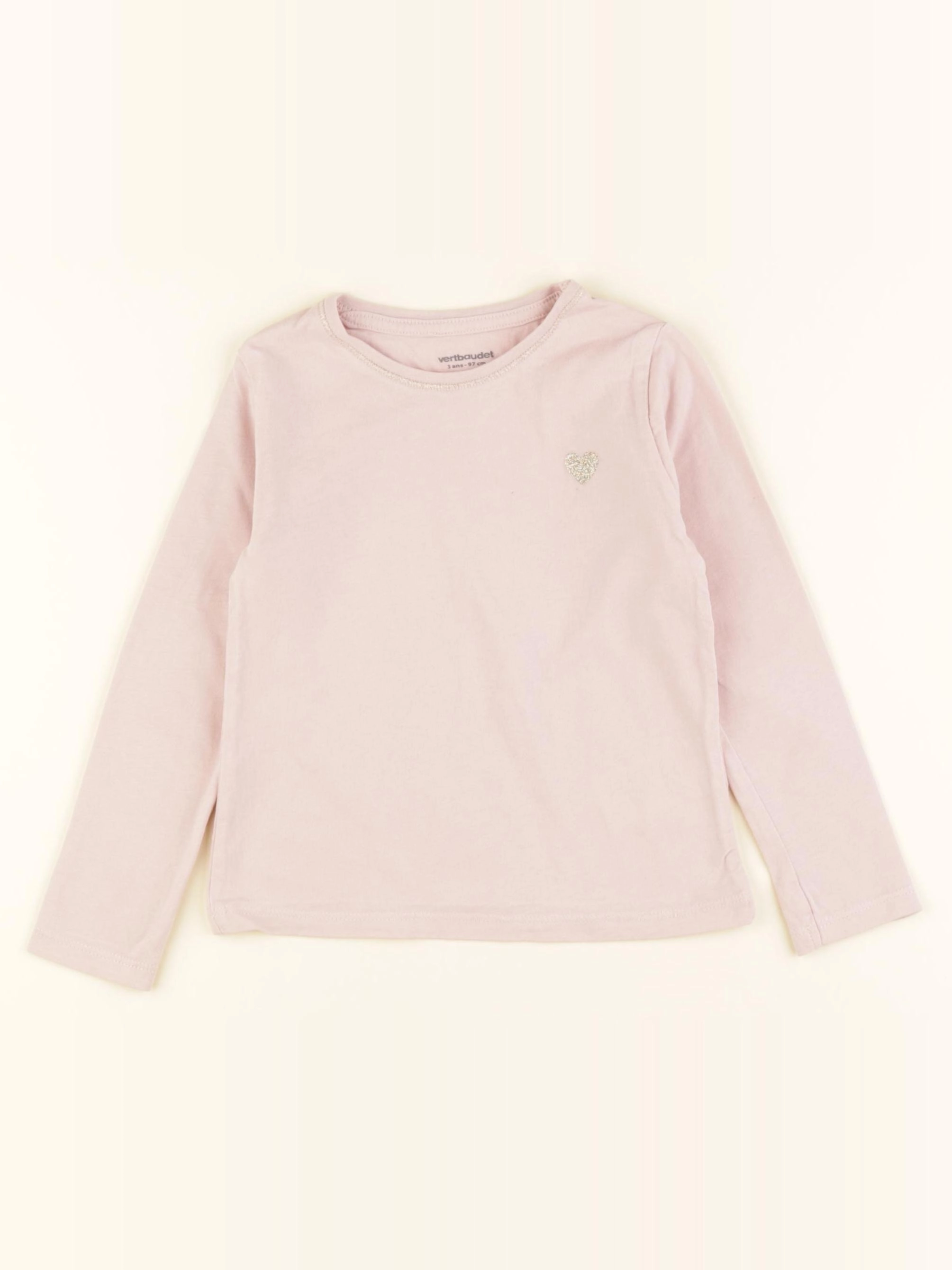 Vertbaudet - tee-shirt rose - 3 ans