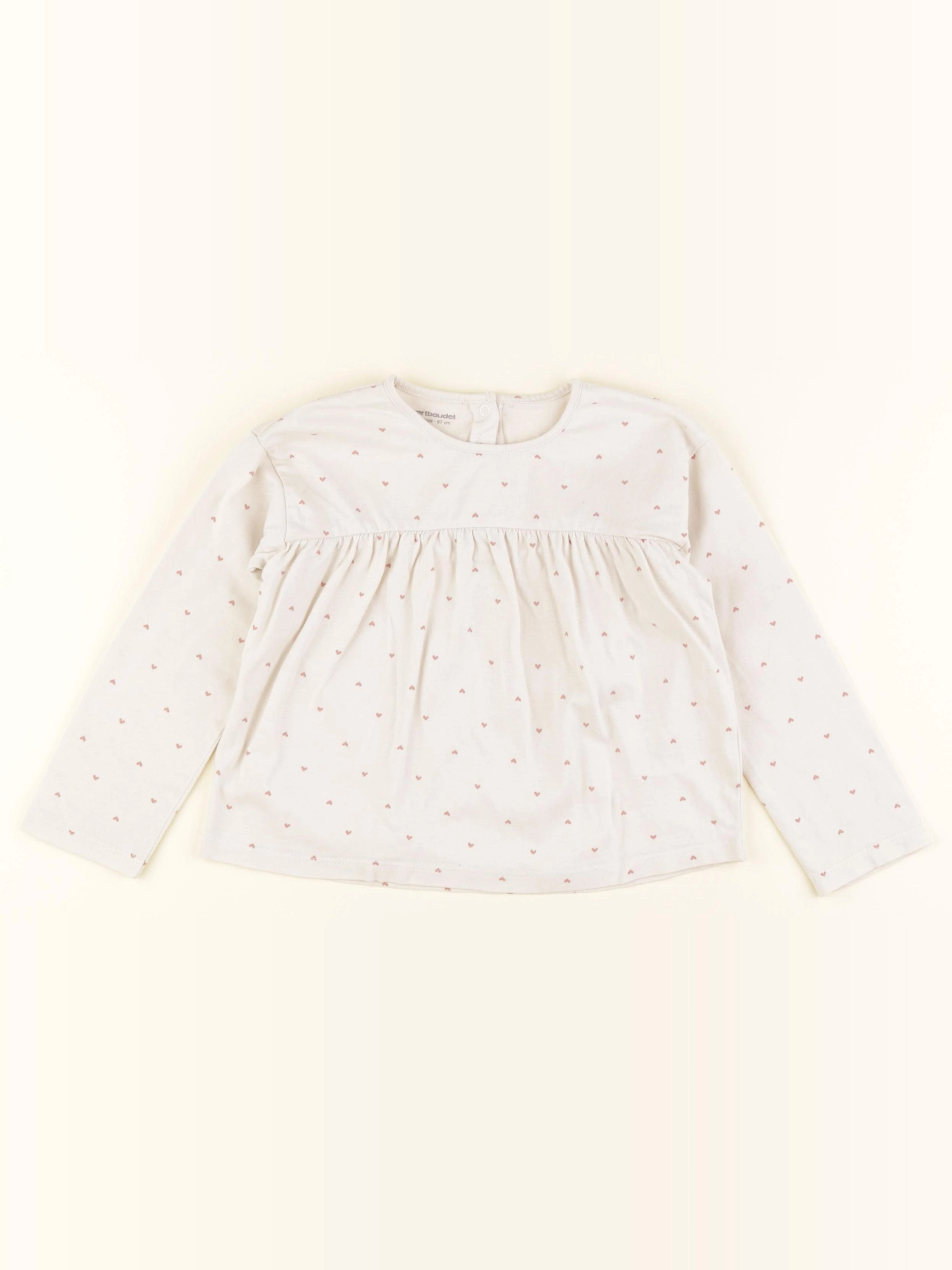 Vertbaudet - tee-shirt beige - 36 mois