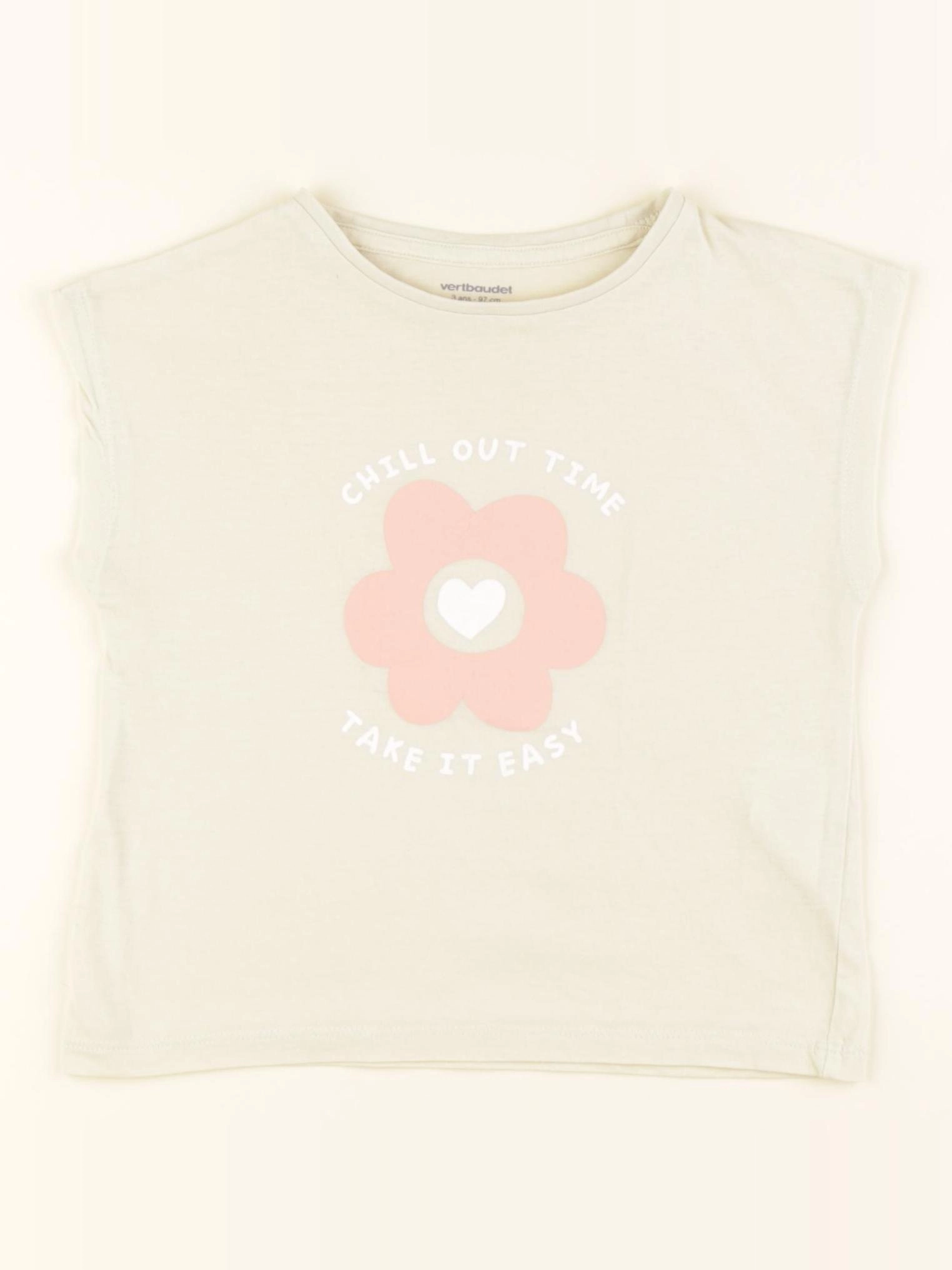 Vertbaudet - tee-shirt jaune - 3 ans