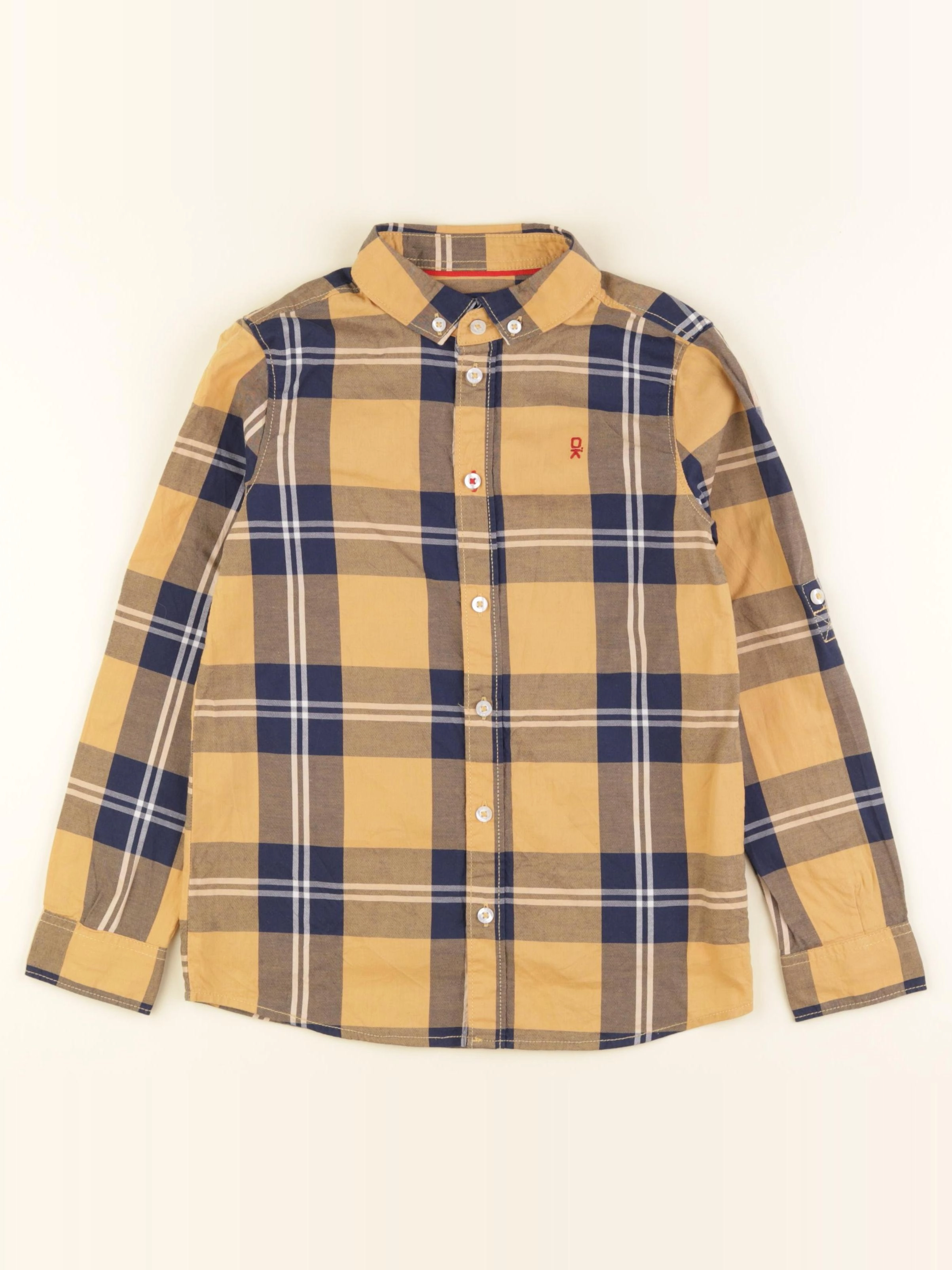 Okaidi - chemise jaune, bleu - 8 ans