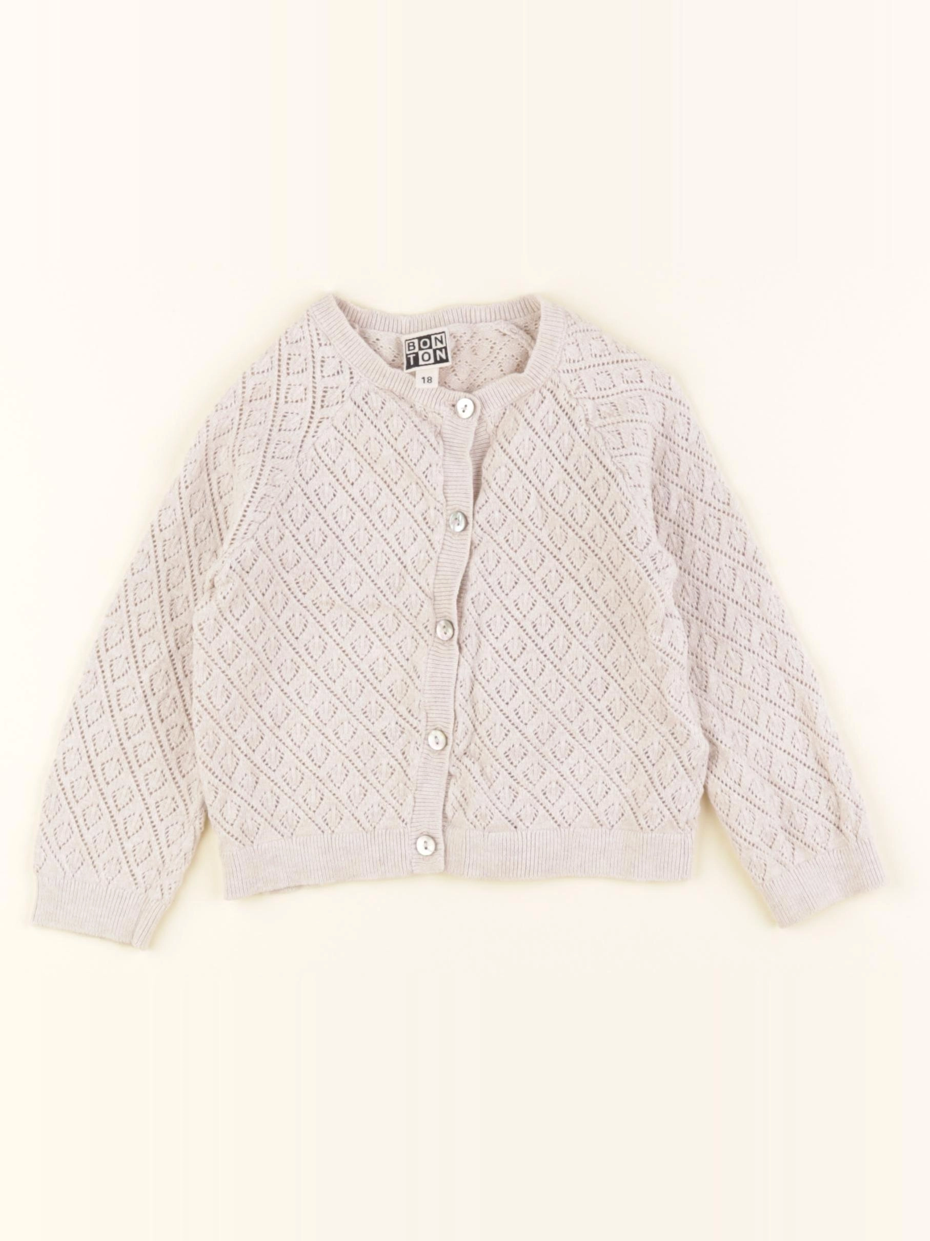 Bonton - gilet beige - 18 mois