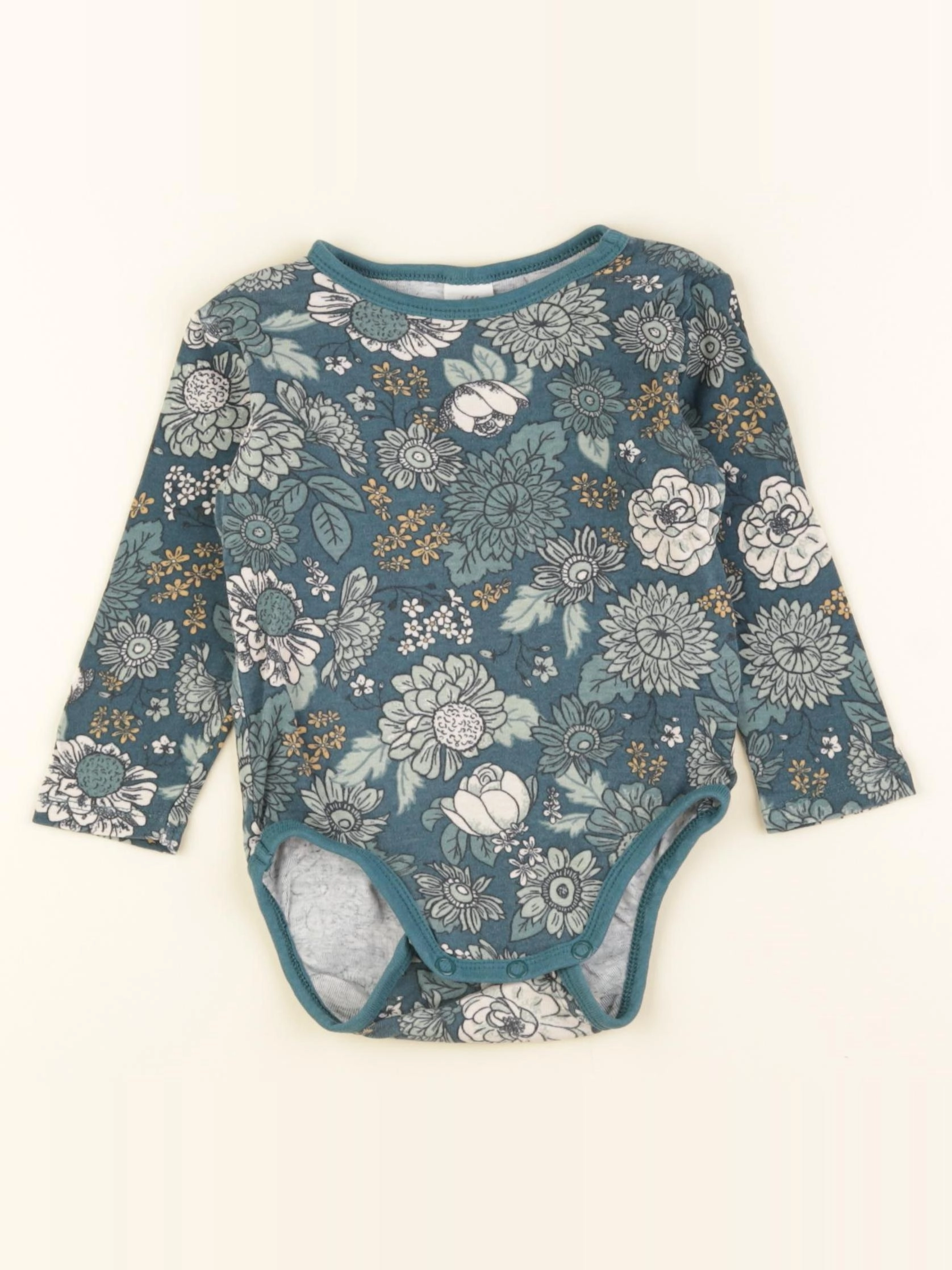 H&M - body vert - 6/9 mois