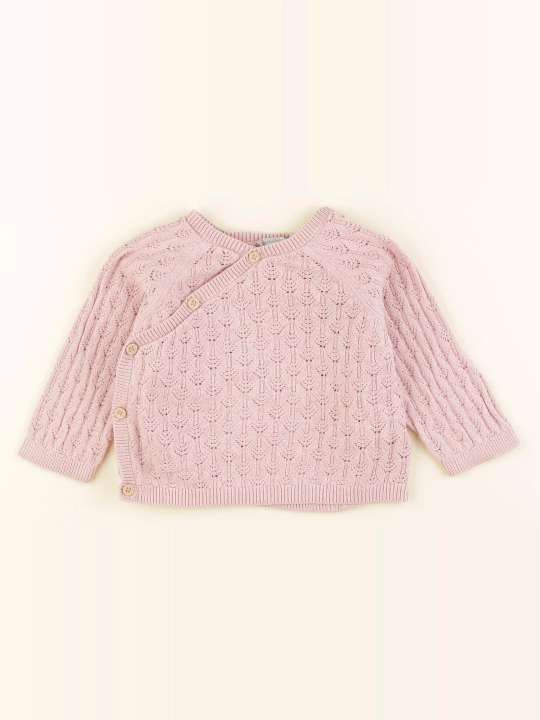 Boutchou - gilet rose - 9 mois