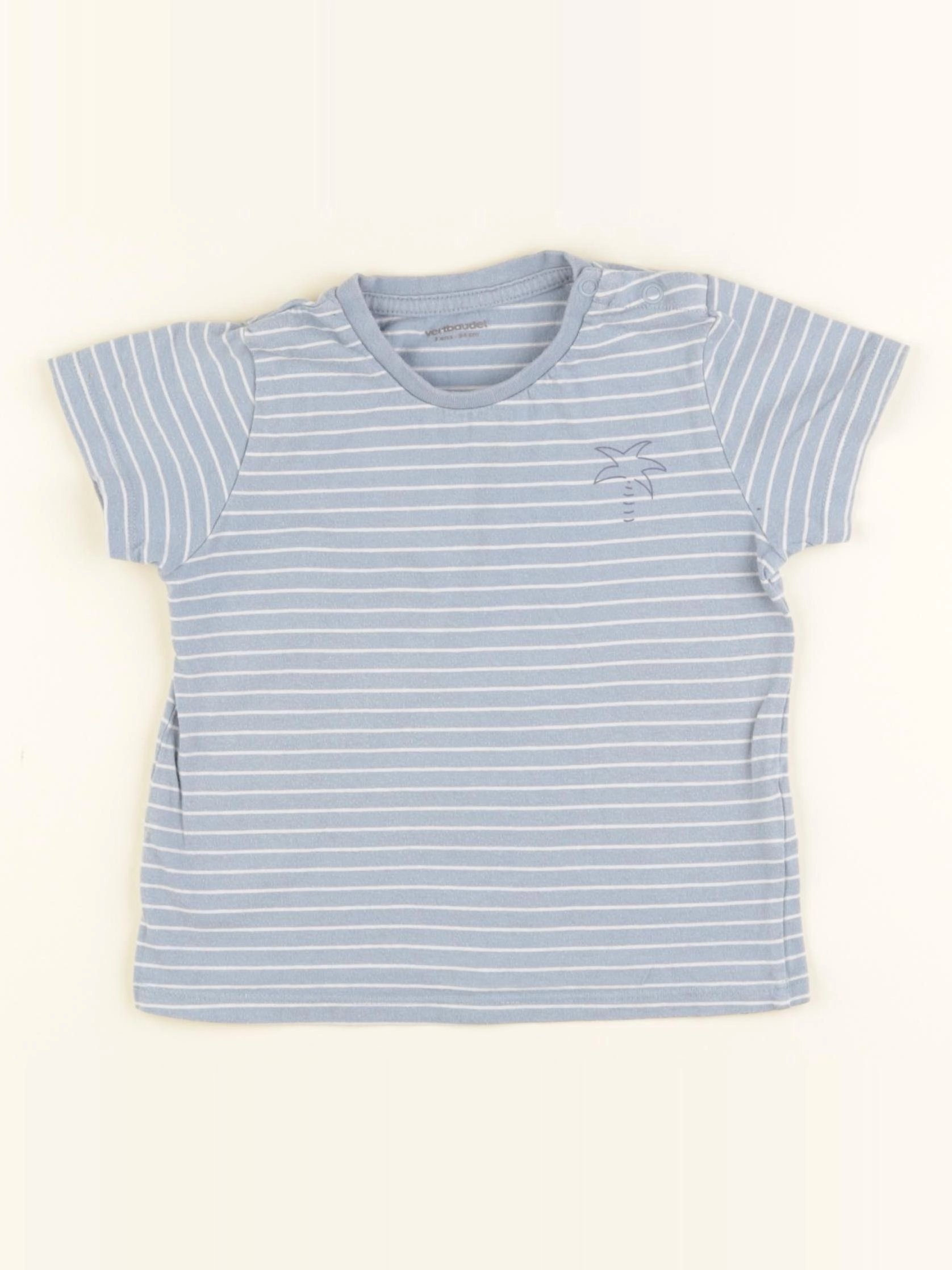 Vertbaudet - tee-shirt bleu - 3 ans