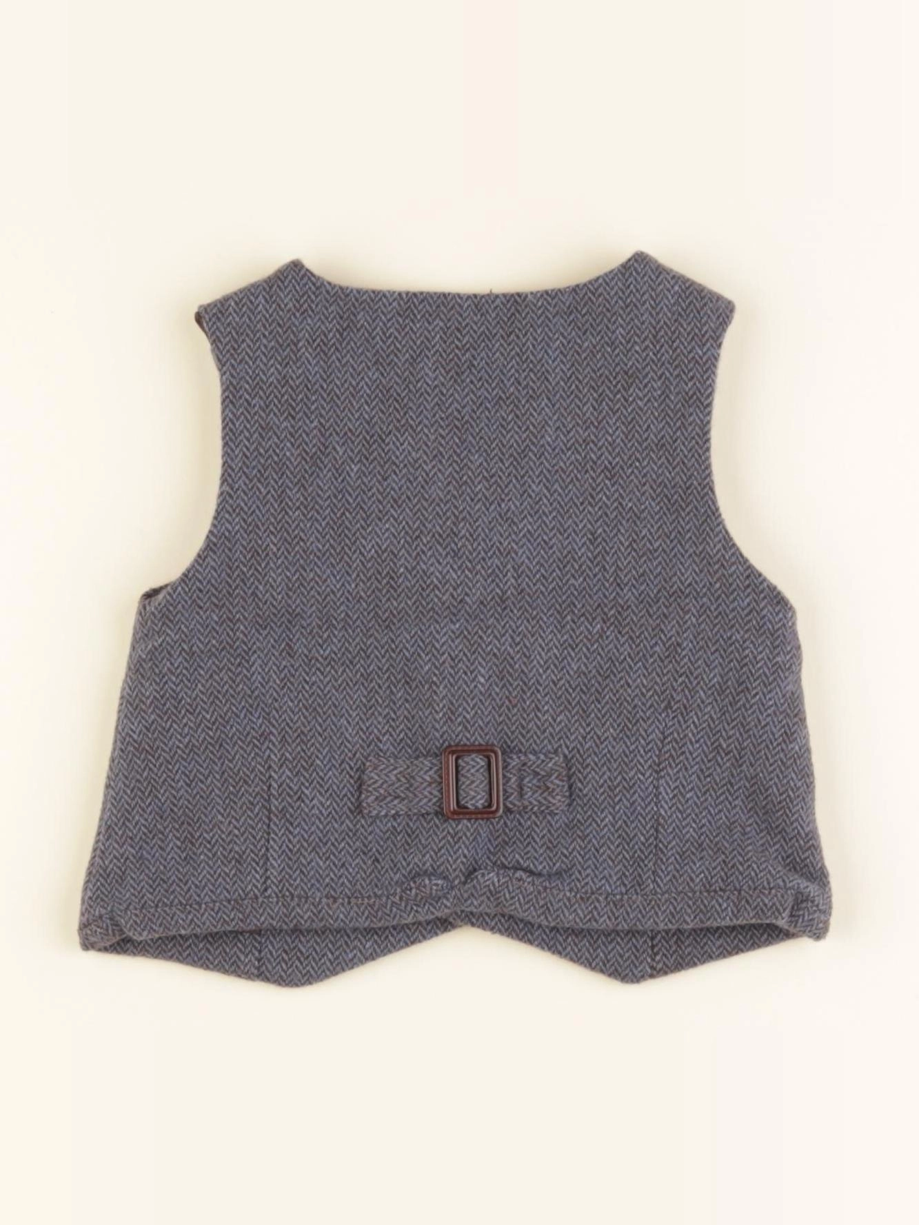 Jacadi - gilet bleu, marron - 12 mois