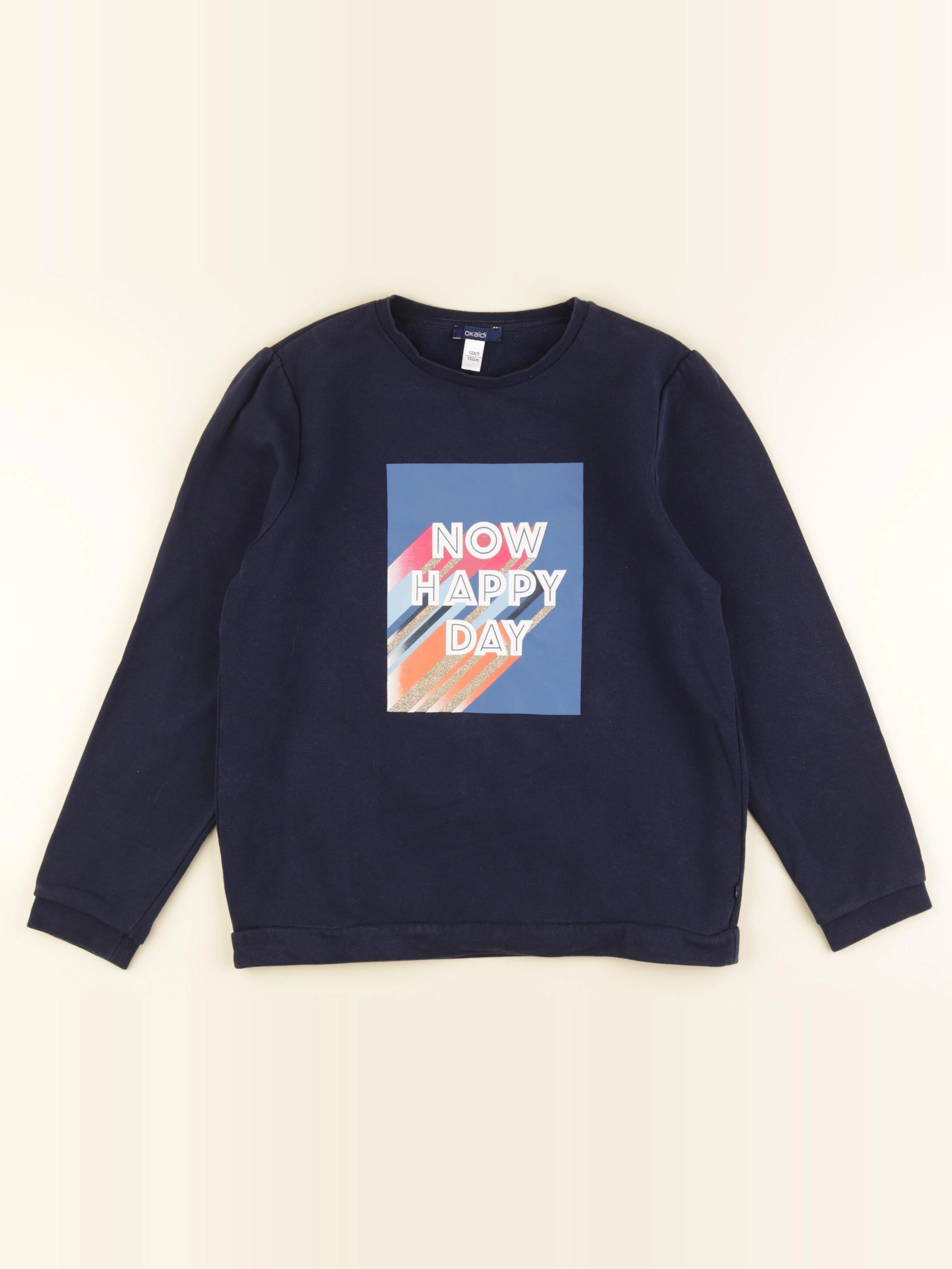 Okaidi - sweat bleu - 12 ans