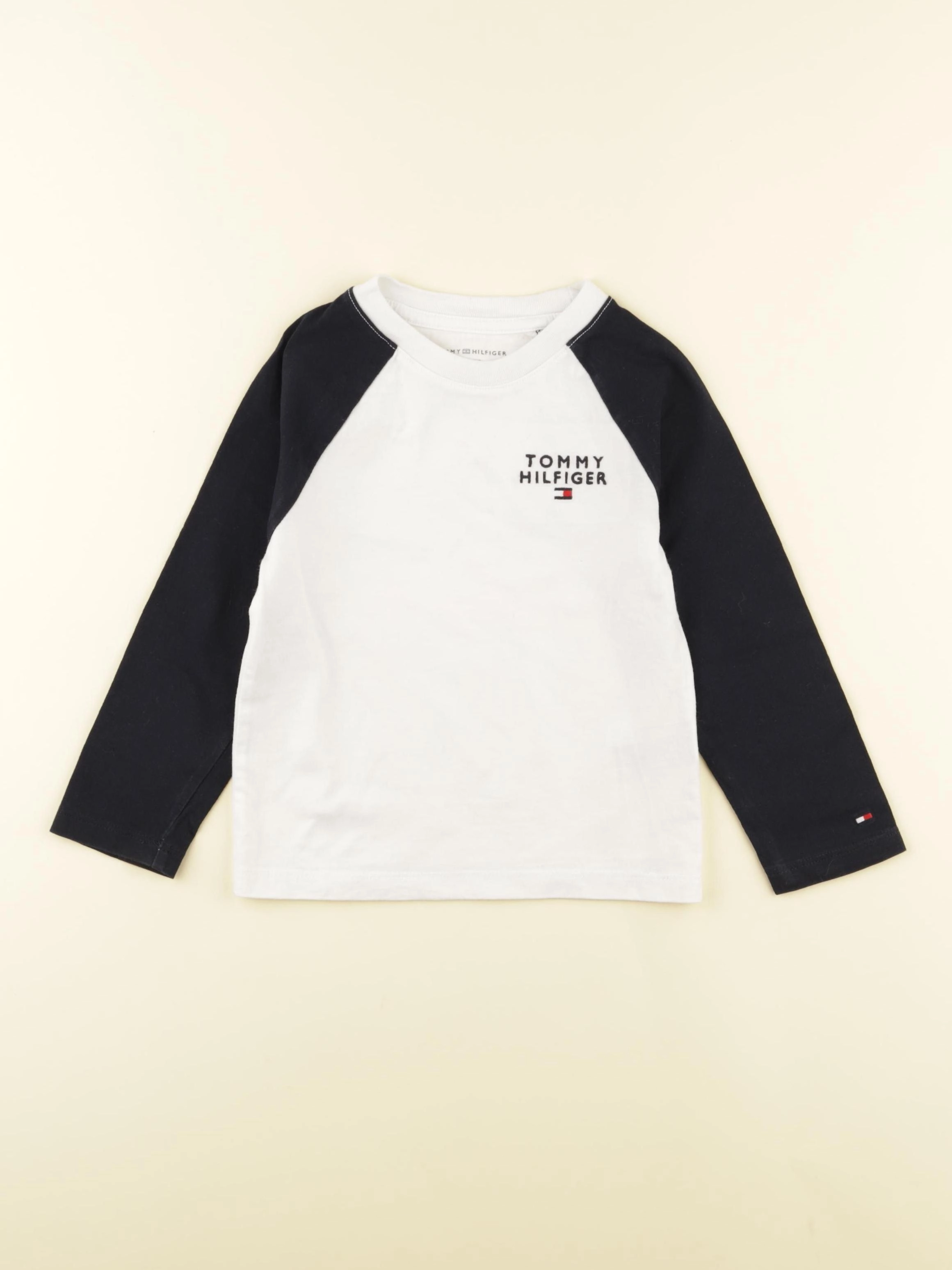 Tommy Hilfiger - tee-shirt blanc, bleu - 2/3 ans