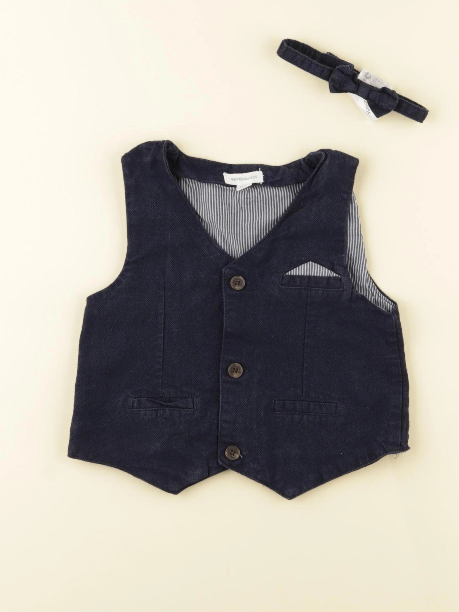 Vertbaudet - gilet bleu - 18 mois