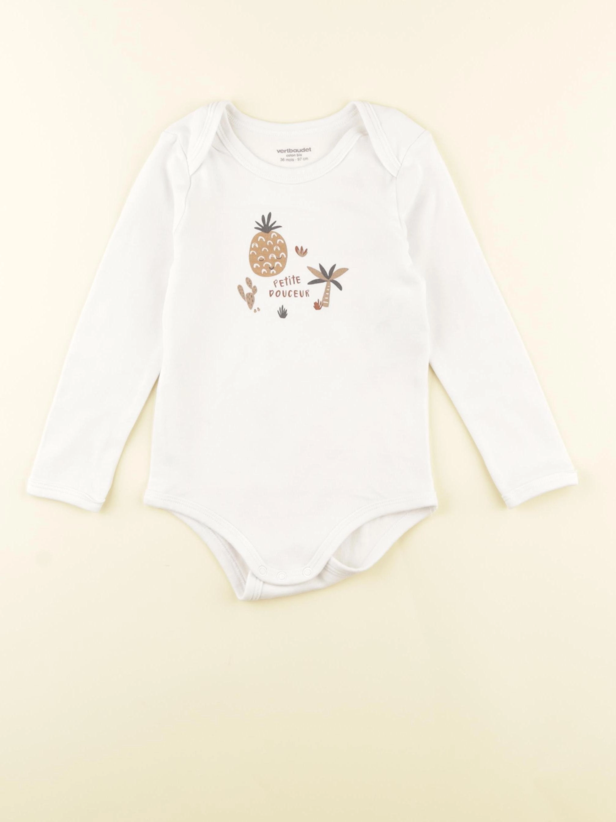 Vertbaudet - body blanc - 36 mois