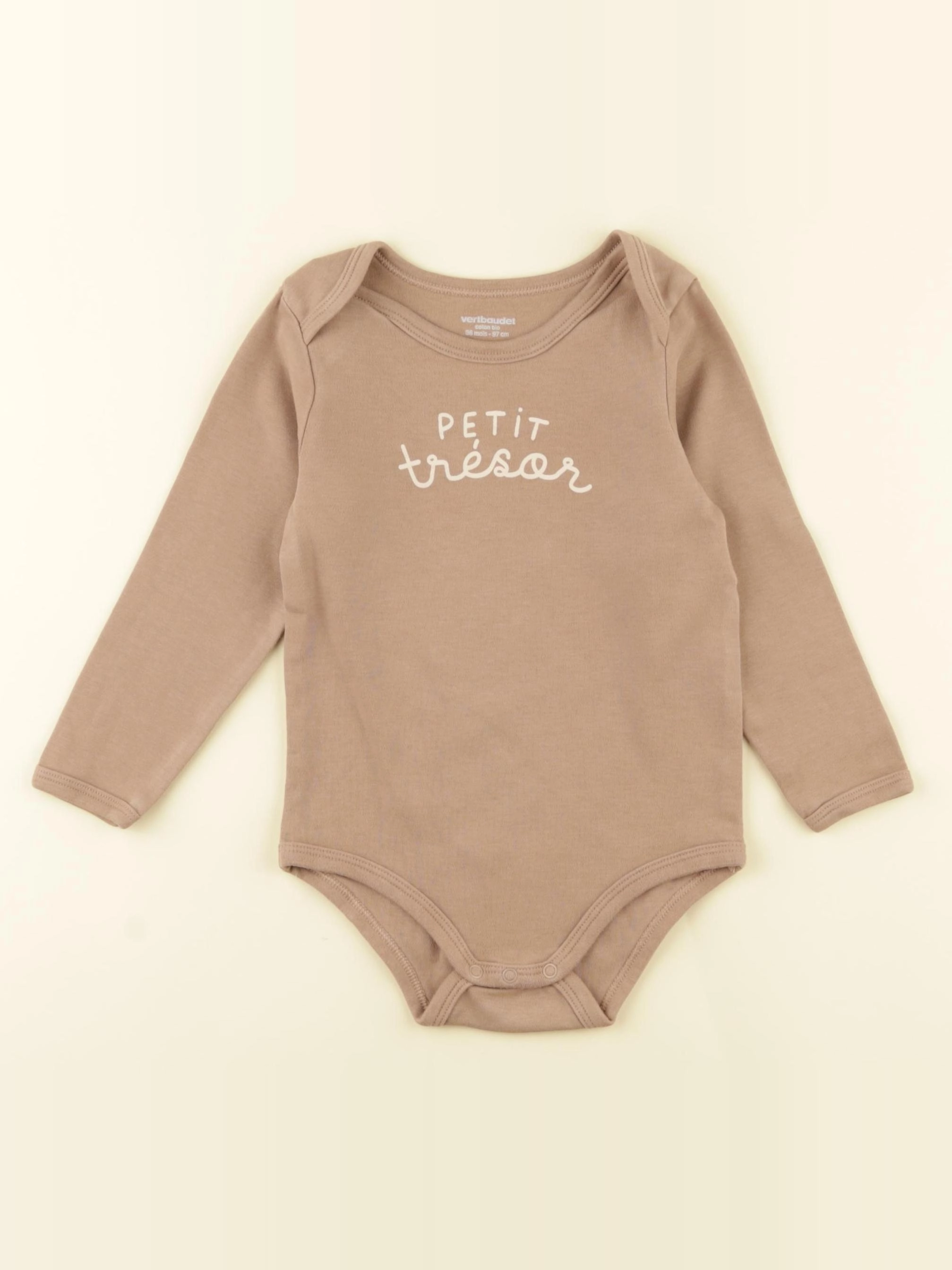 Vertbaudet - body marron - 36 mois