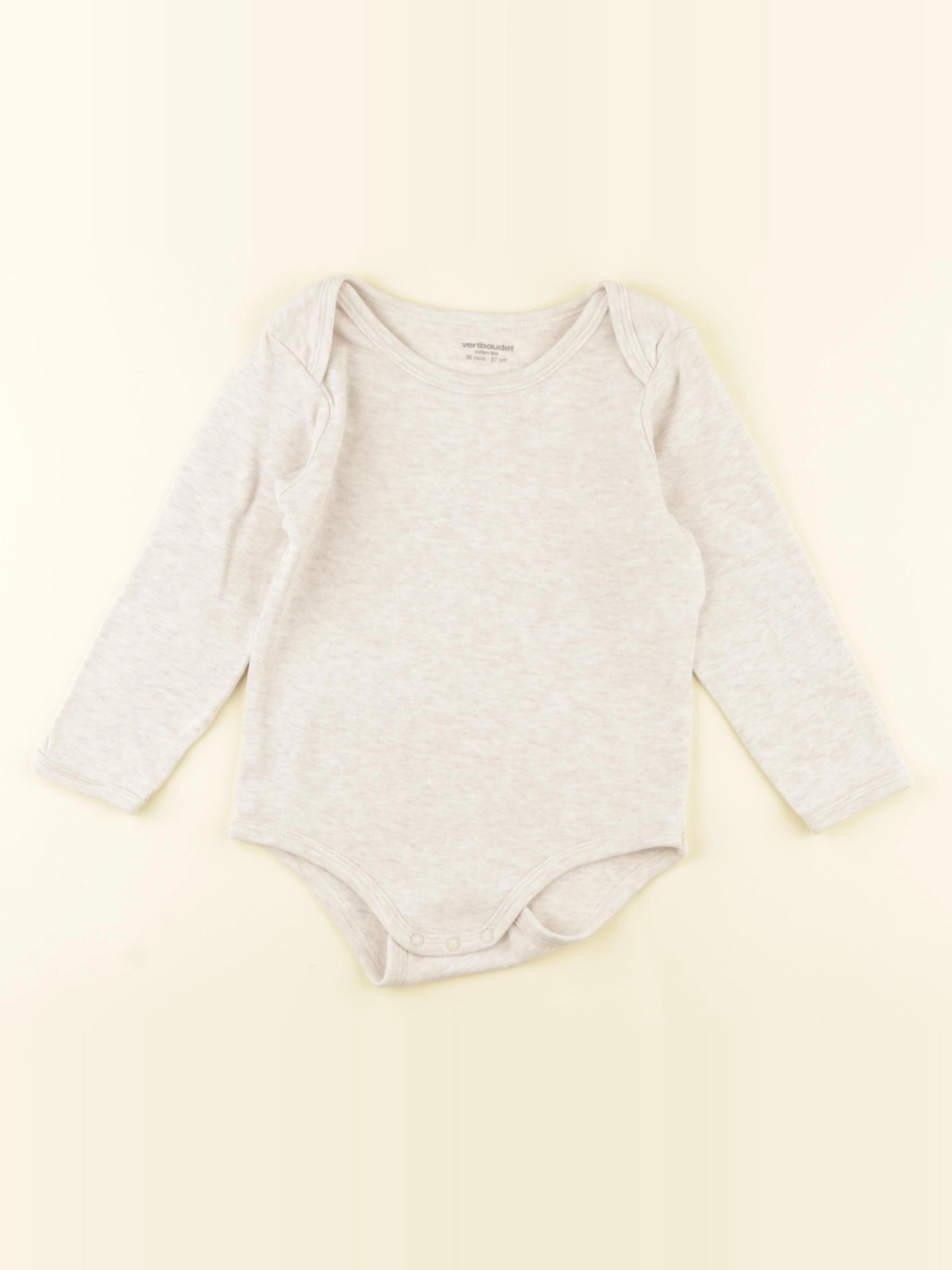 Vertbaudet - body beige - 36 mois