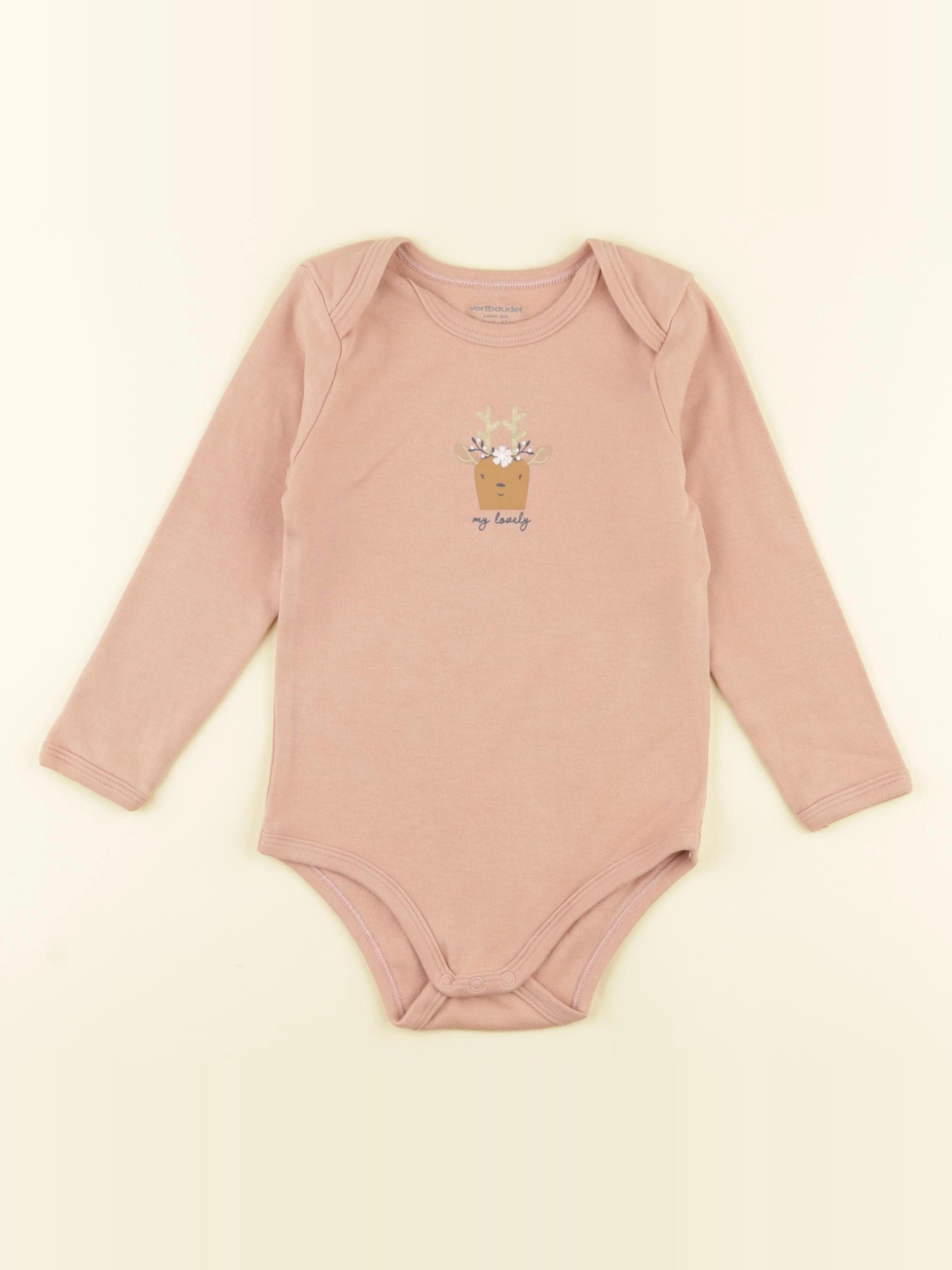 Vertbaudet - body rose - 36 mois