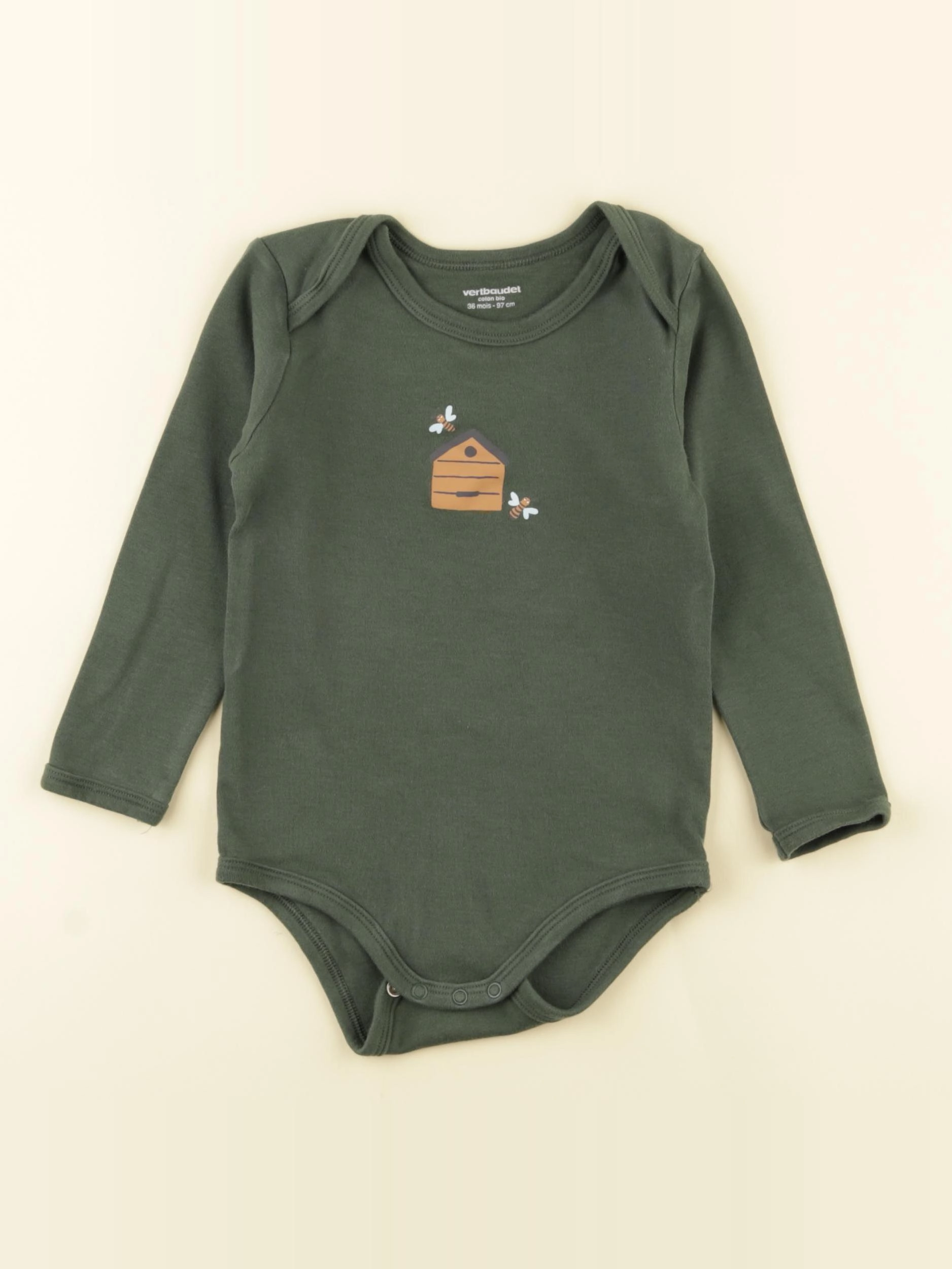 Vertbaudet - body vert - 36 mois