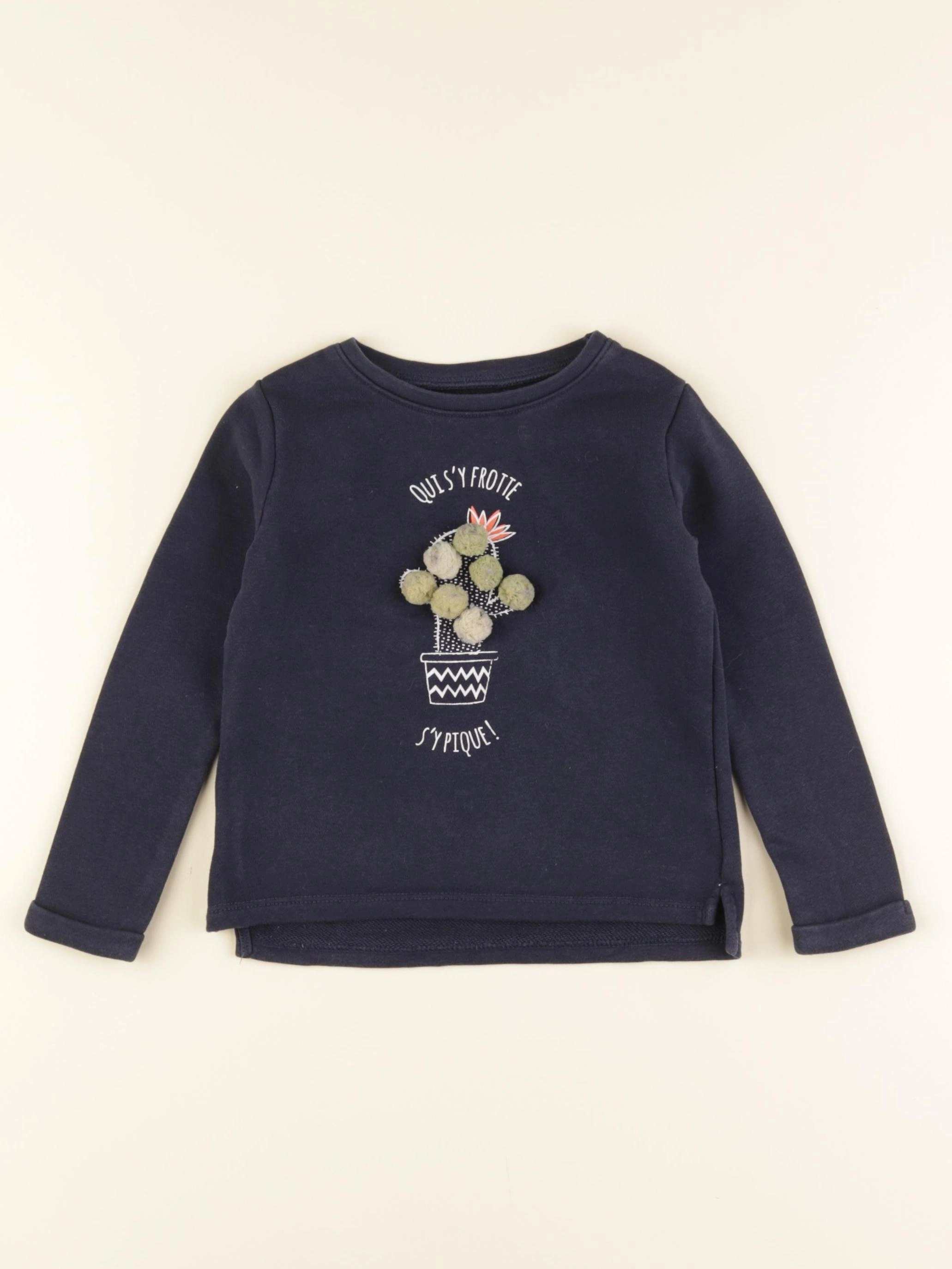 Vertbaudet - sweat bleu - 3 ans