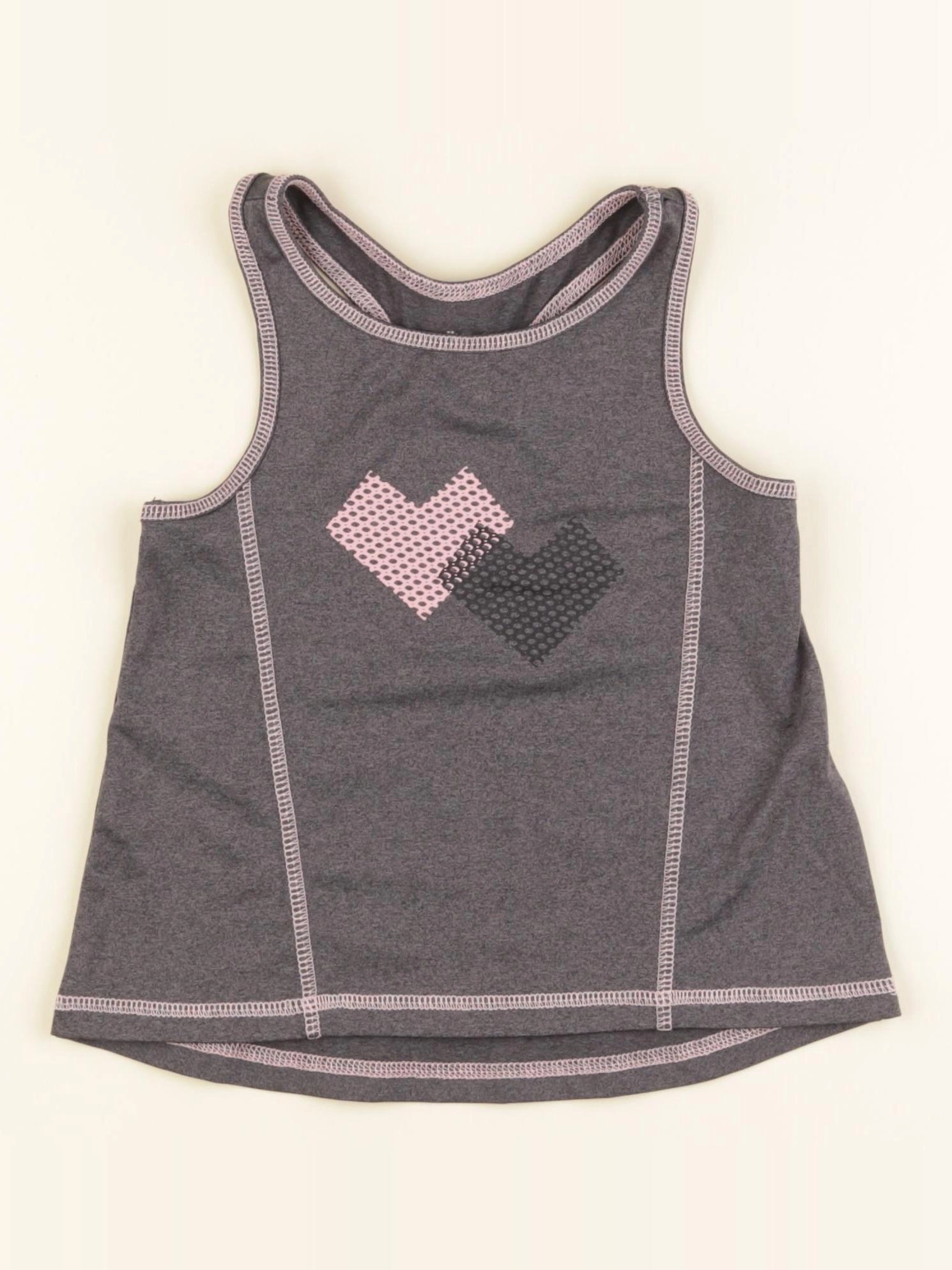 Vertbaudet - débardeur gris, rose - 3 ans